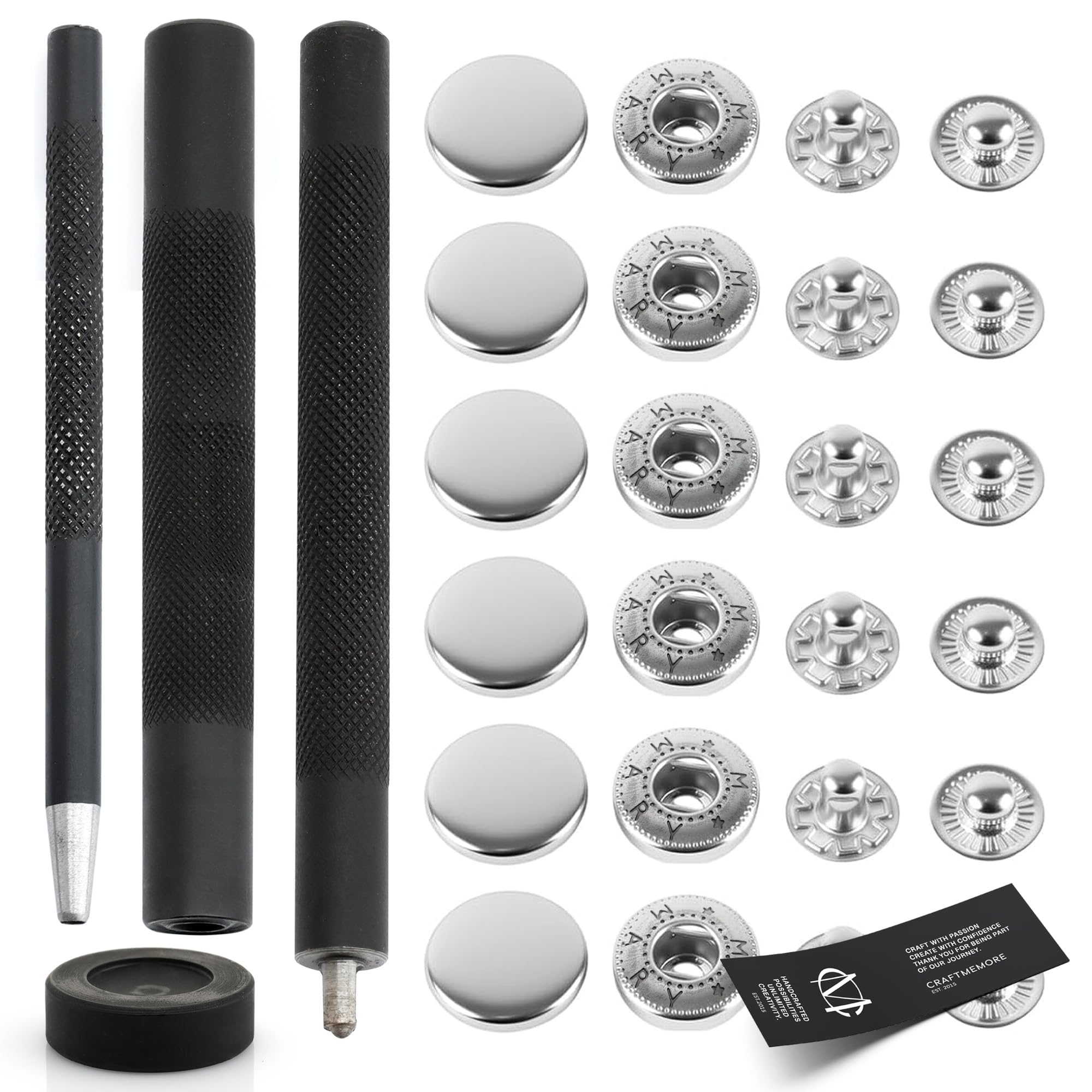 Amazon.com: CRAFTMEMORE Snap Setter Fastener Kit Button Fixing
