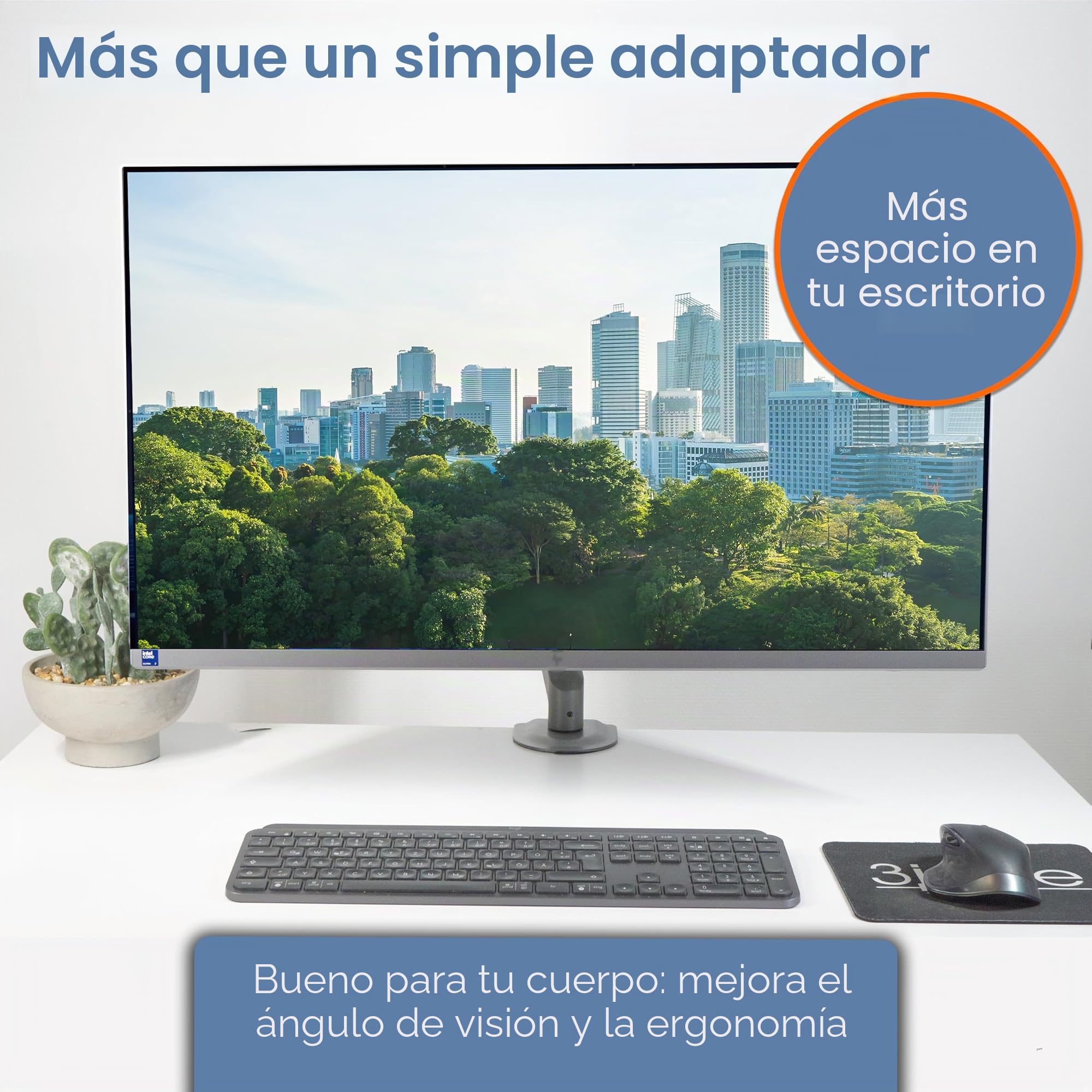 3IDEE Adaptador VESA Compatible con Monitor Samsung Odyssey OLED (G93SC, G95SC, S49Cg934) - 75 x 75 mm - Ajuste preciso y Estable - para Montaje en Soporte de Monitor