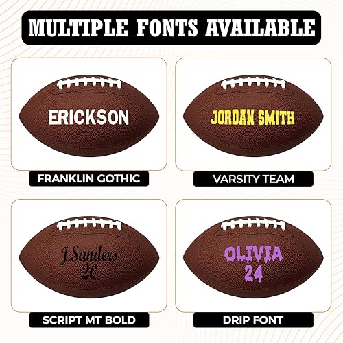 Miniatura 2 de HAMMET Fútbol personalizado  Fútbol de cuero compuesto personalizado con tu nombre o texto  Regalo ideal para hijo, hija, niño o niña