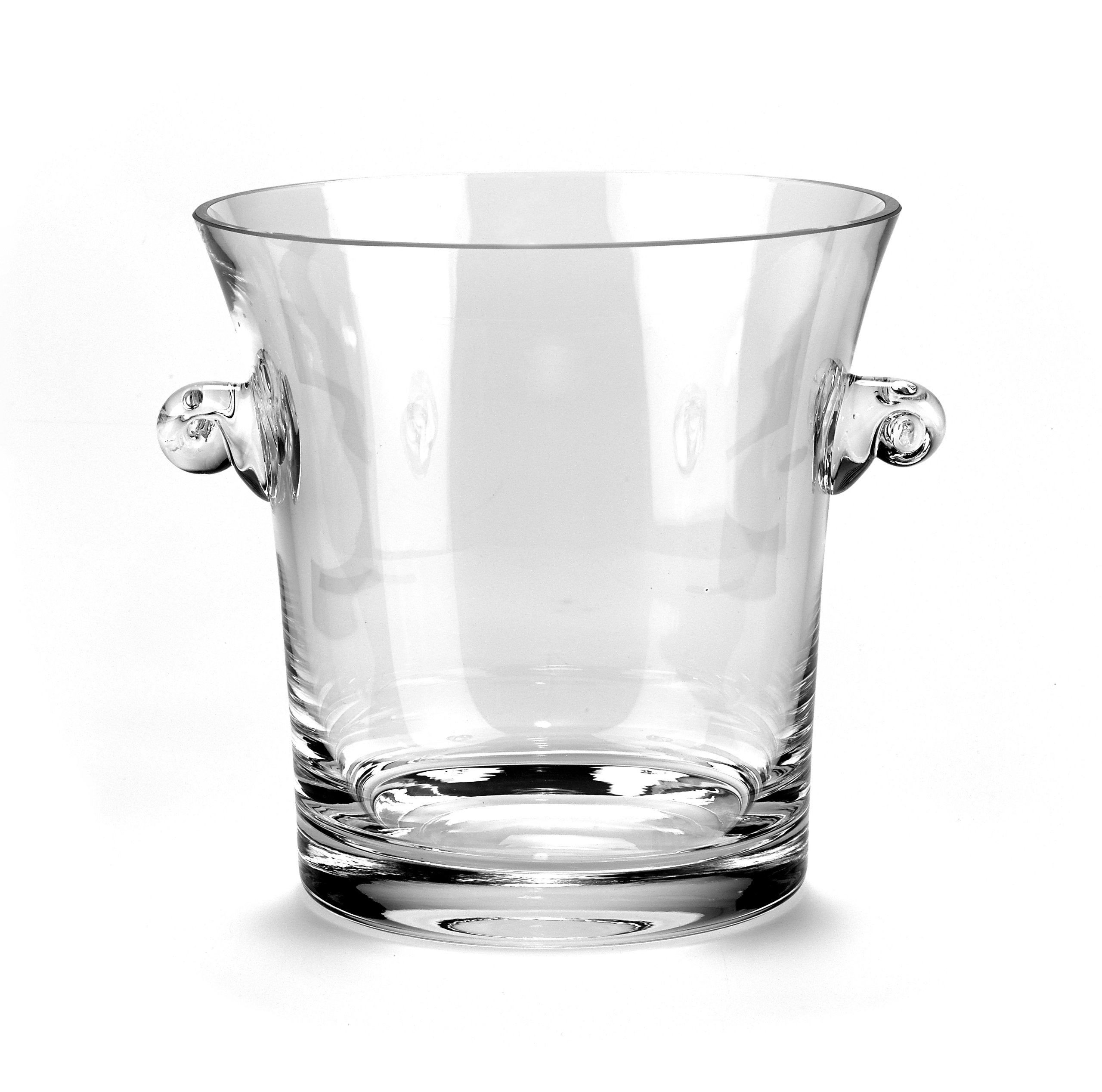 “The Manhattan” Style Wine and Champagne Chiller Bucket (1.5 L) - Lead-Free Crystal Elegantly Handcrafted w/Handles - Hand Blown Fine Polish Crystal - for Parties, Weddings, and Engagements