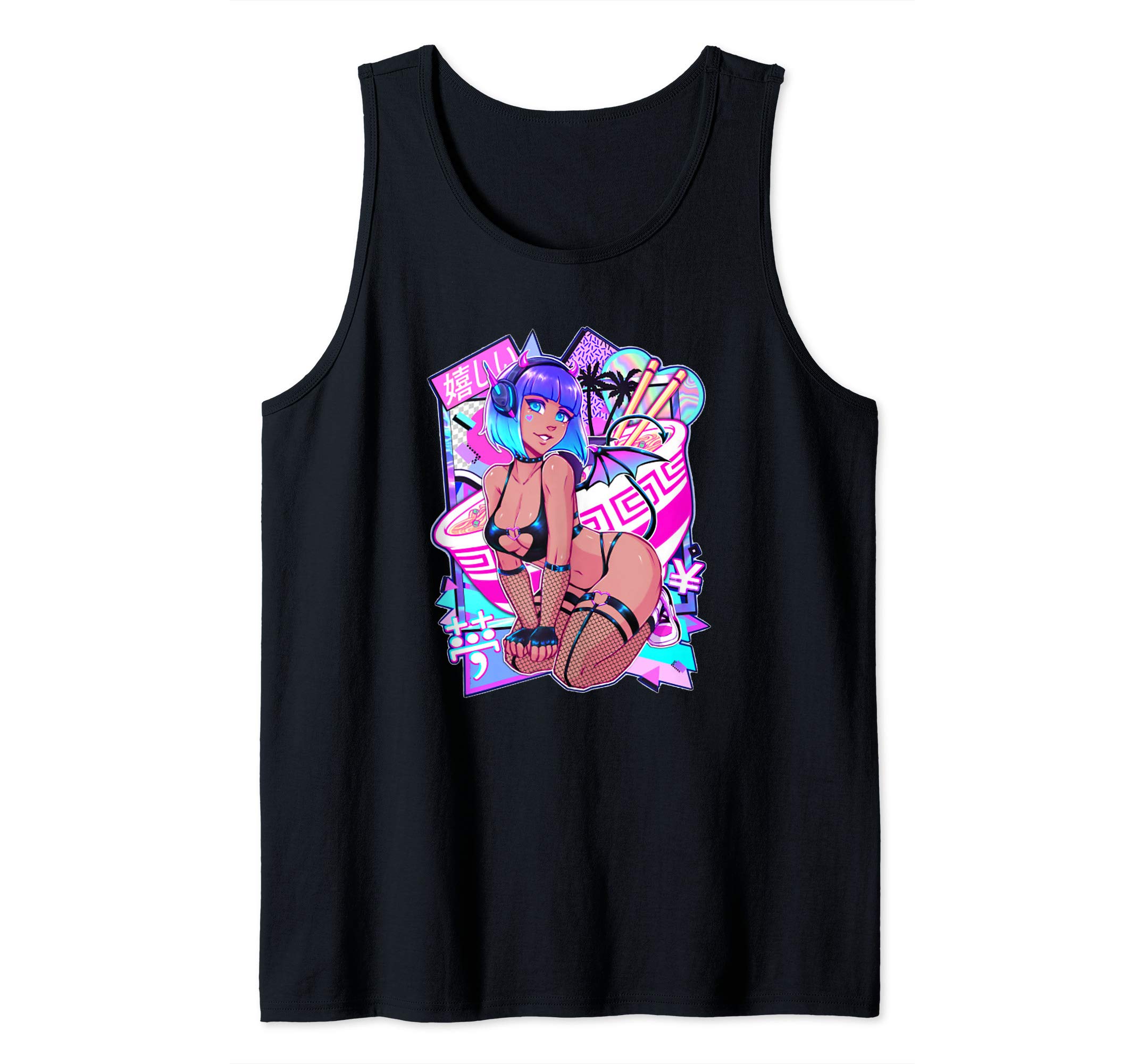 Alexamerch Sexy Japanese Anime GirlSexy Anime Girl Japanese Sexy Demon Girl Cosplay Tank TopOEKO-TEX STANDARD 100