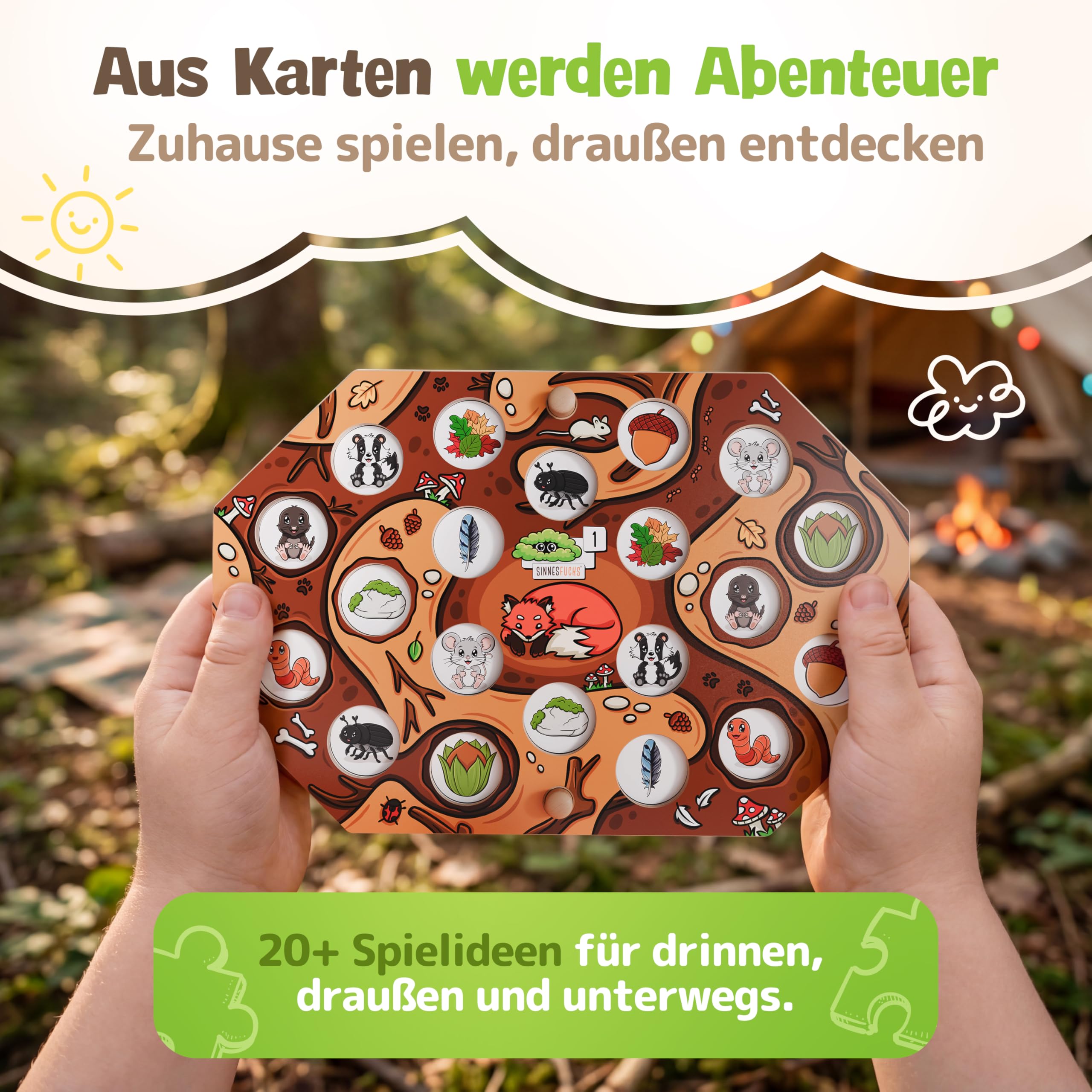 Merklernstation - Memory Spiel ab 3 Jahren - Gedächtnisspiel für Kinder - Montessori Spielzeug pädagogisch wertvoll - FSC® 100% Holz - Lernspielzeug für Mädchen & Jungen - Brettspiel