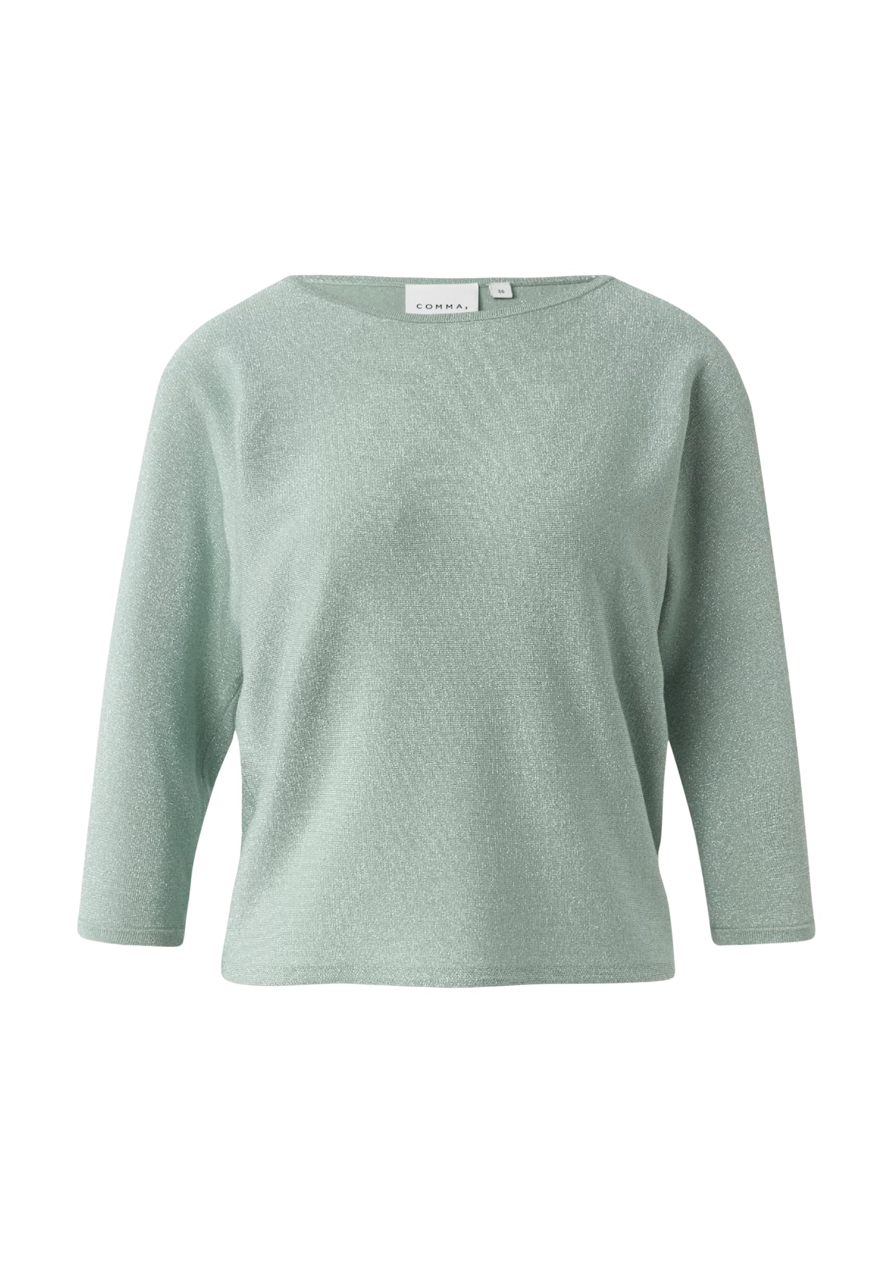 Comma Feinstrick-Pullover mit Glitzergarn und Fledermausärmeln