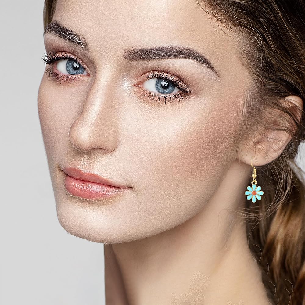Amazon.com: Daisy Flower Earrings for Women, Cute Daisy Small