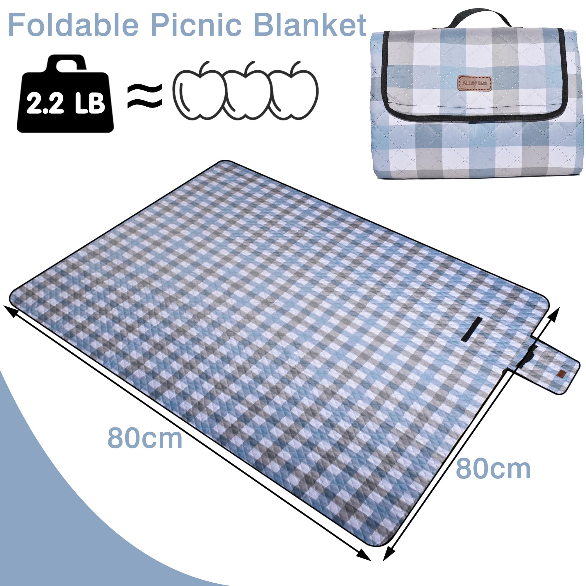 Tapis de pique-nique imperméable surdimensionné, tapis d'extérieur portable