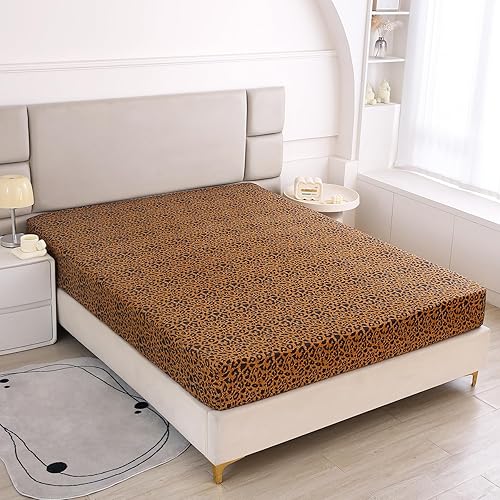 Vista 13 de Mengersi Juego de sábanas de vaca – Sábanas – Extra suaves – Bolsillos profundos – 1 sábana bajera, 1 sábana encimera, 1 funda de almohada – 3