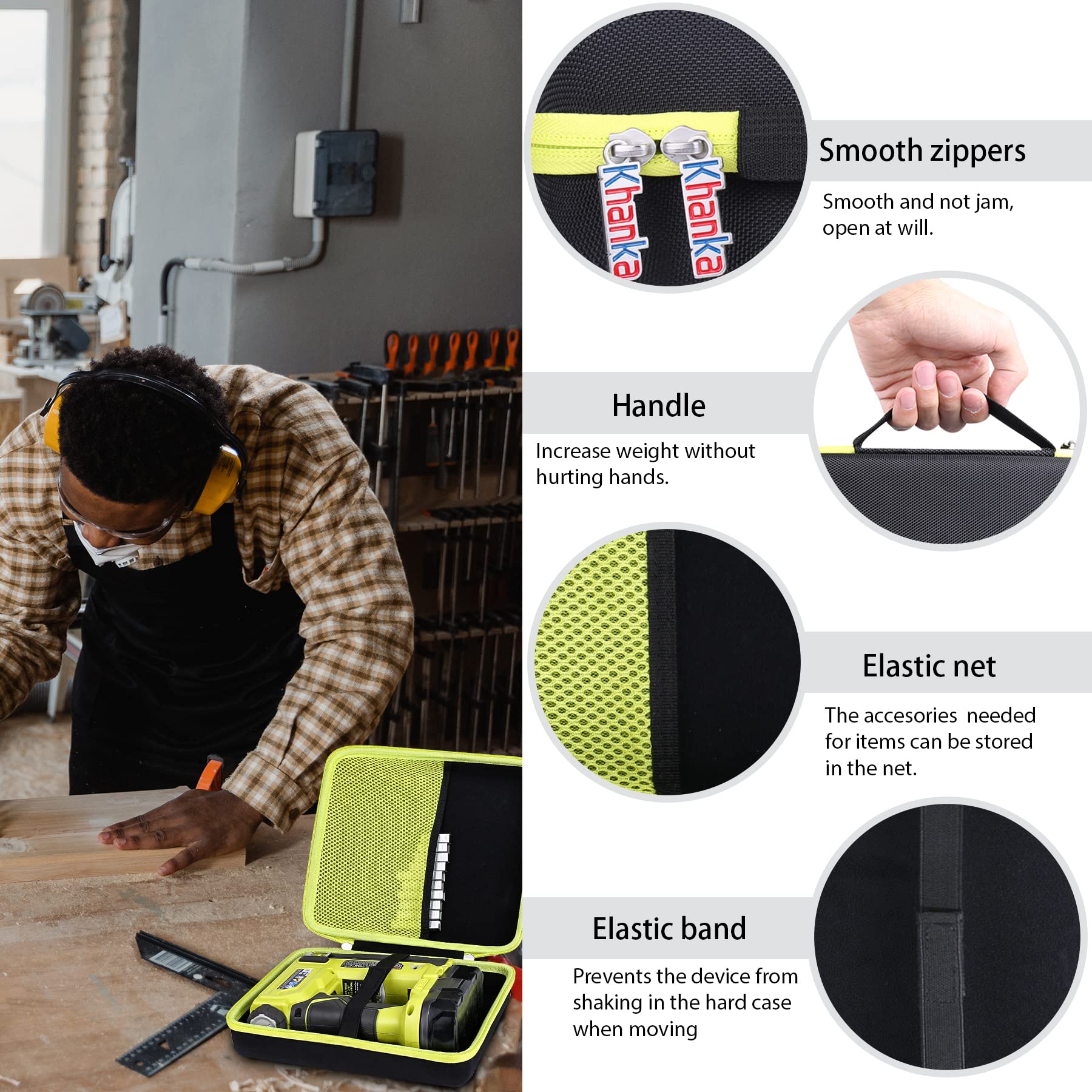 khanka Case for Ryobi 18-Volt ONE+Cordless Compression Drive 3/8 In — Amazon image 7