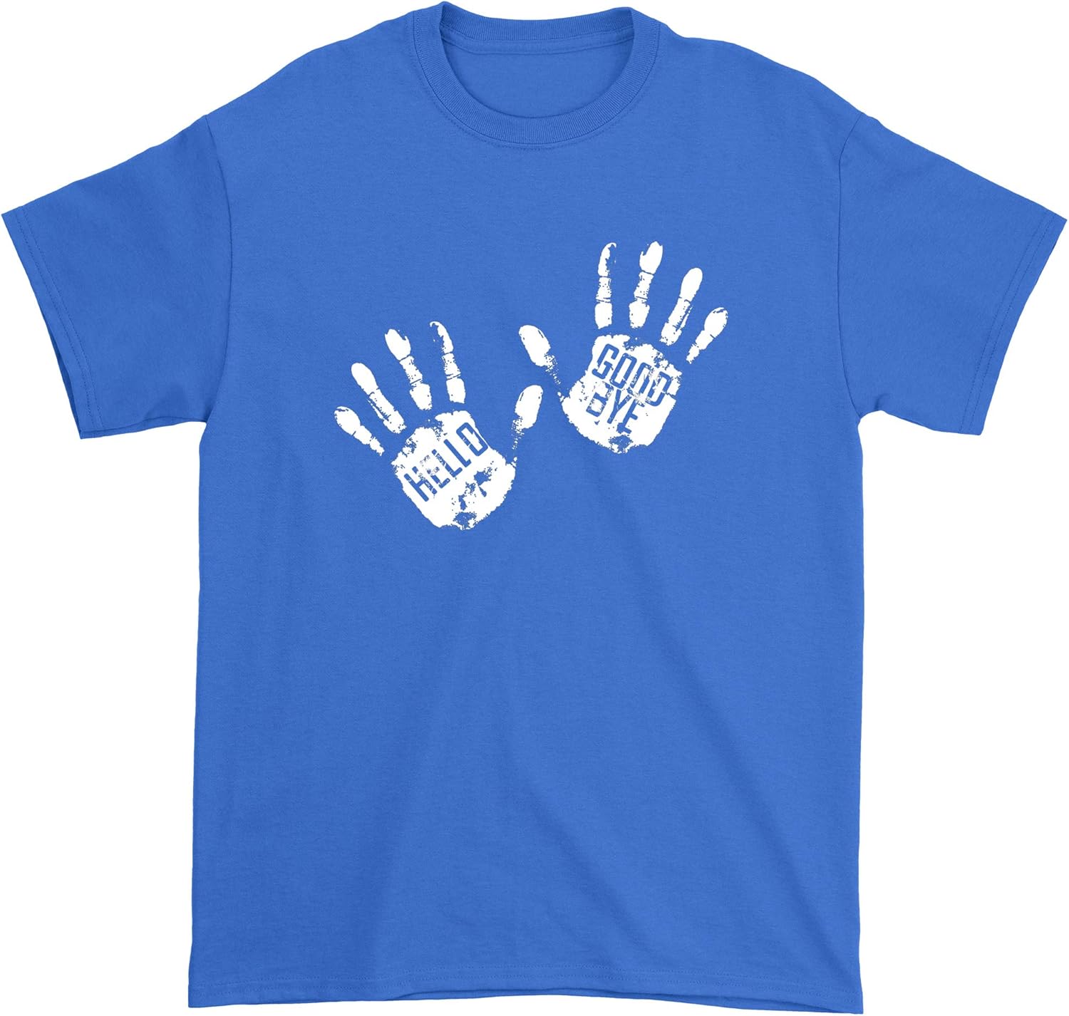 FerociTees Mens Umbrella Klaus Hello Goodbye Hands T-Shirt