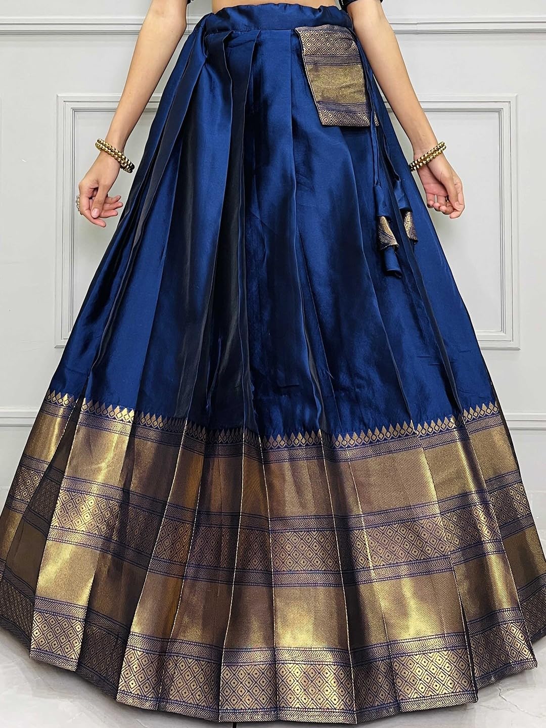 HSD Indyjska lehenga dla kobiet odzież imprezowa pół sari lehenga choli dla kobiet w pełni zszyta