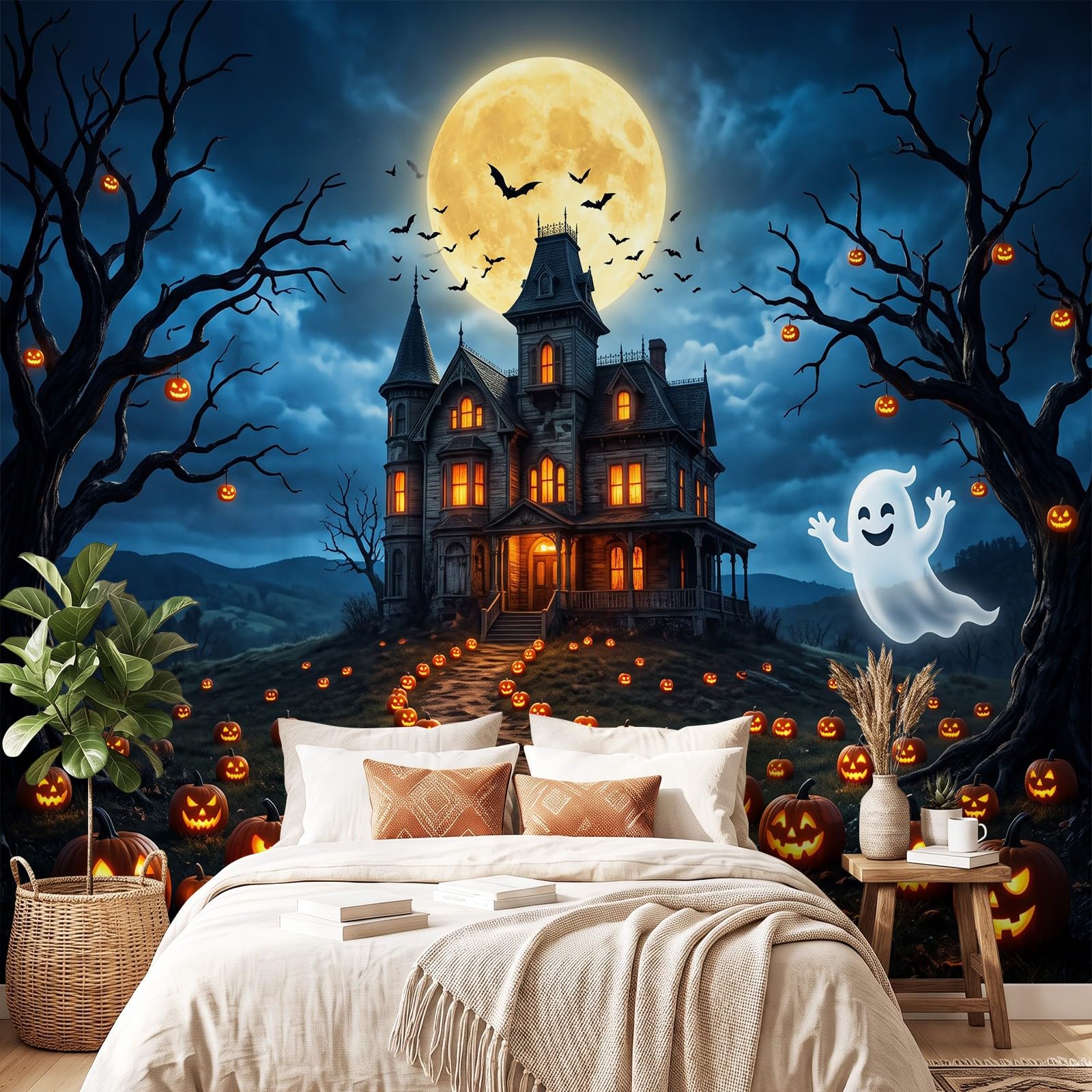 Tapete Fantasy Halloween Wandbilder, Vlies Fototapete mit Architektur