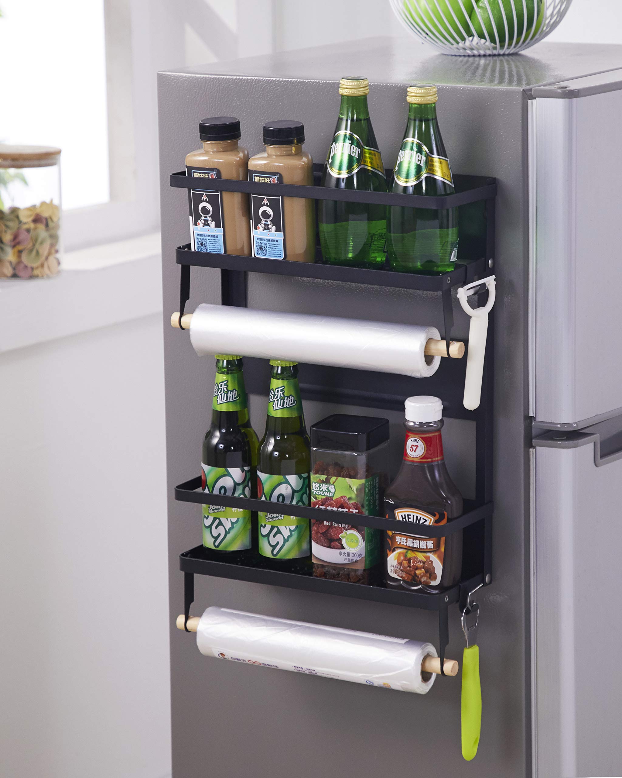 Magnetic Storage Shelf for Fridge | Magnetic Spice Rack For Kitchen | Fridge Organizer and Shelf for Kitchen Storage and Organizer