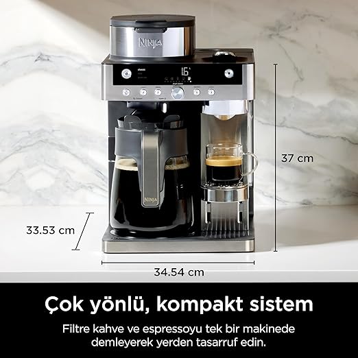 Ninja Prestige Dualbrew Filtre ve Kapsül Kahve Makinesi CFN802EU