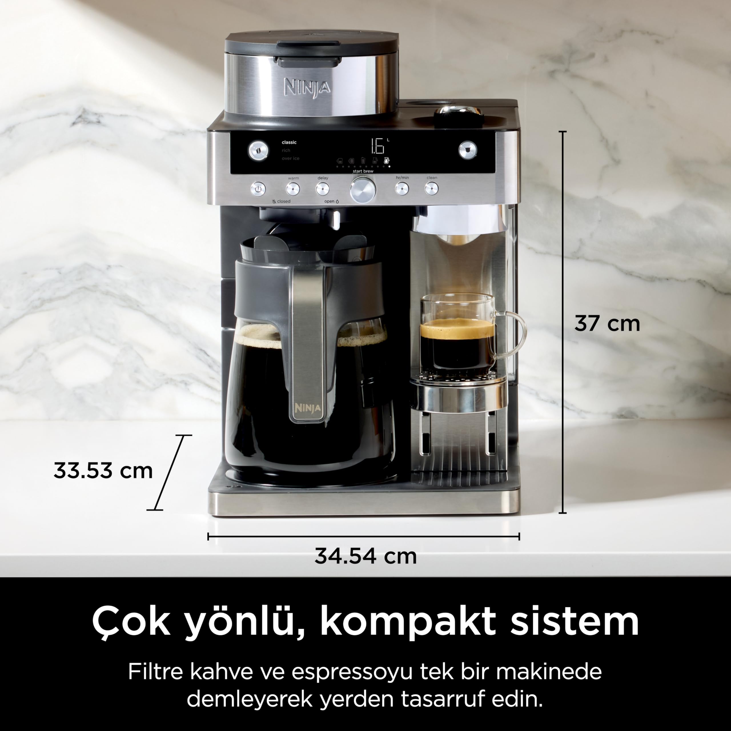 Ninja Prestige Dualbrew Filtre ve Kapsül Kahve Makinesi CFN802EU