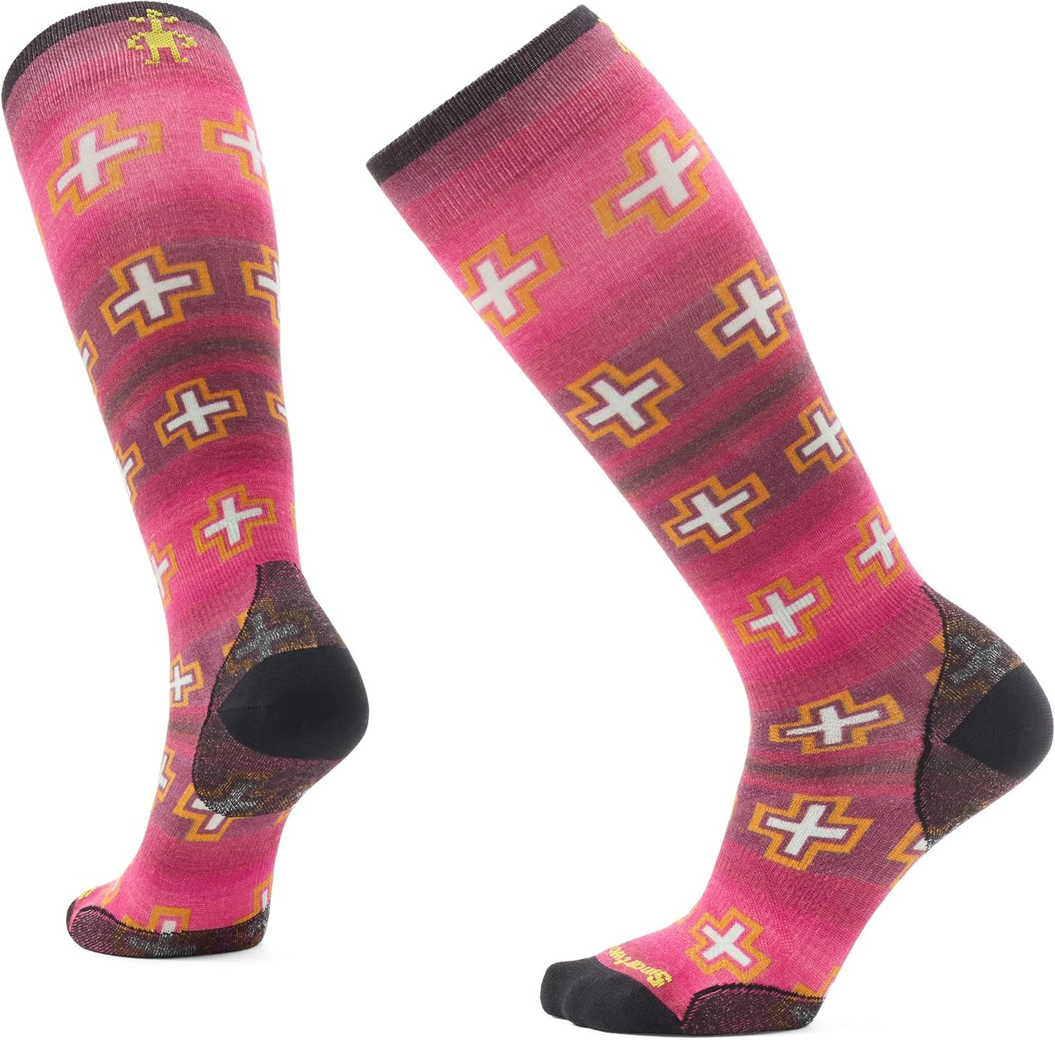 Smartwool Womens Ski Zero Cushion Paths Crossed Print Over the Calf Socks
