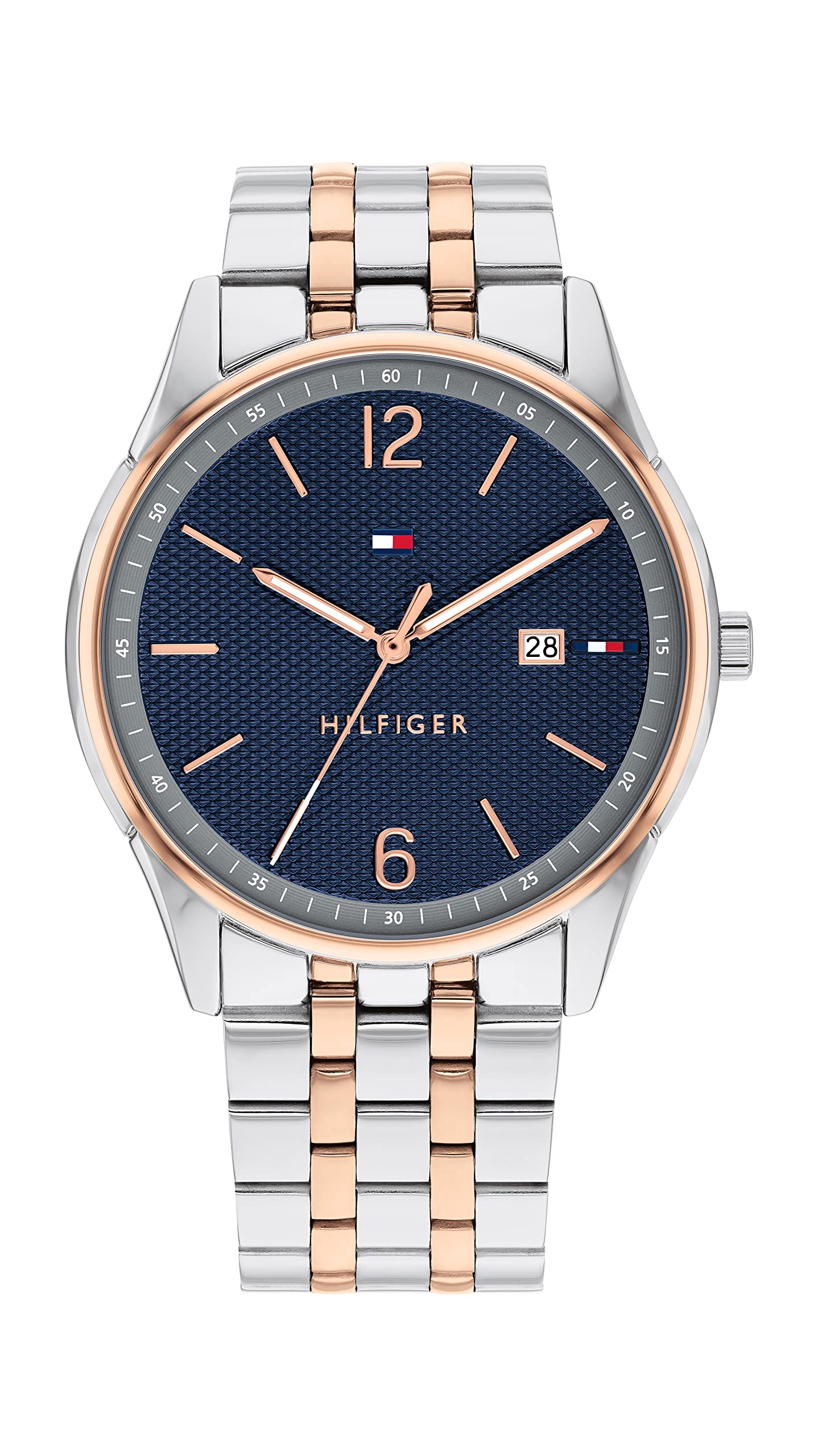 Tommy Hilfiger MACY'S ESSENTIALS Men Watch, Analog Silver / Gold / Blue