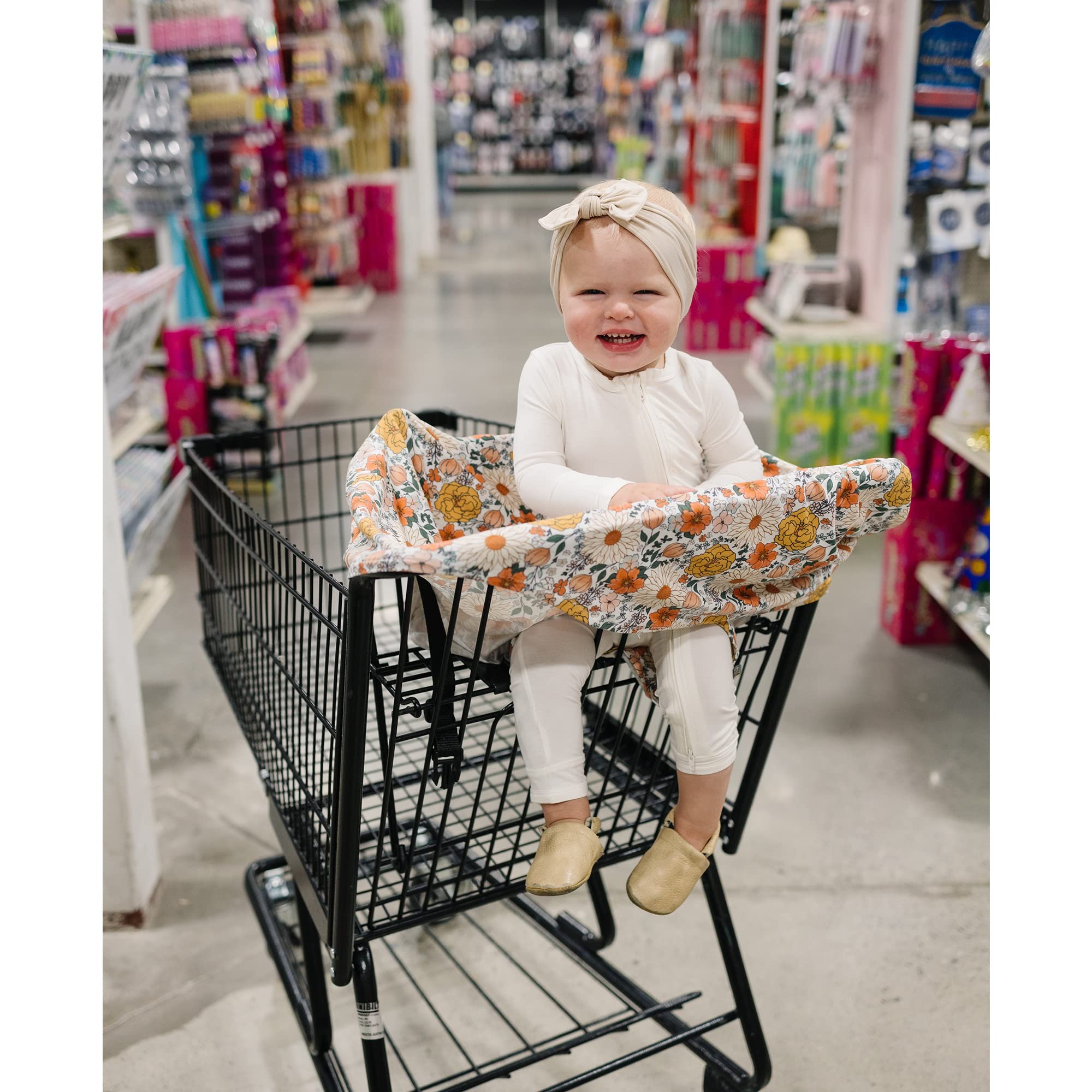 Housses de siège auto pour bébés – Auvent de siège auto multi-usage pour bébés, housse de siège auto extensible pour garçon, cadeau de douche pour garçons et filles (fleur)