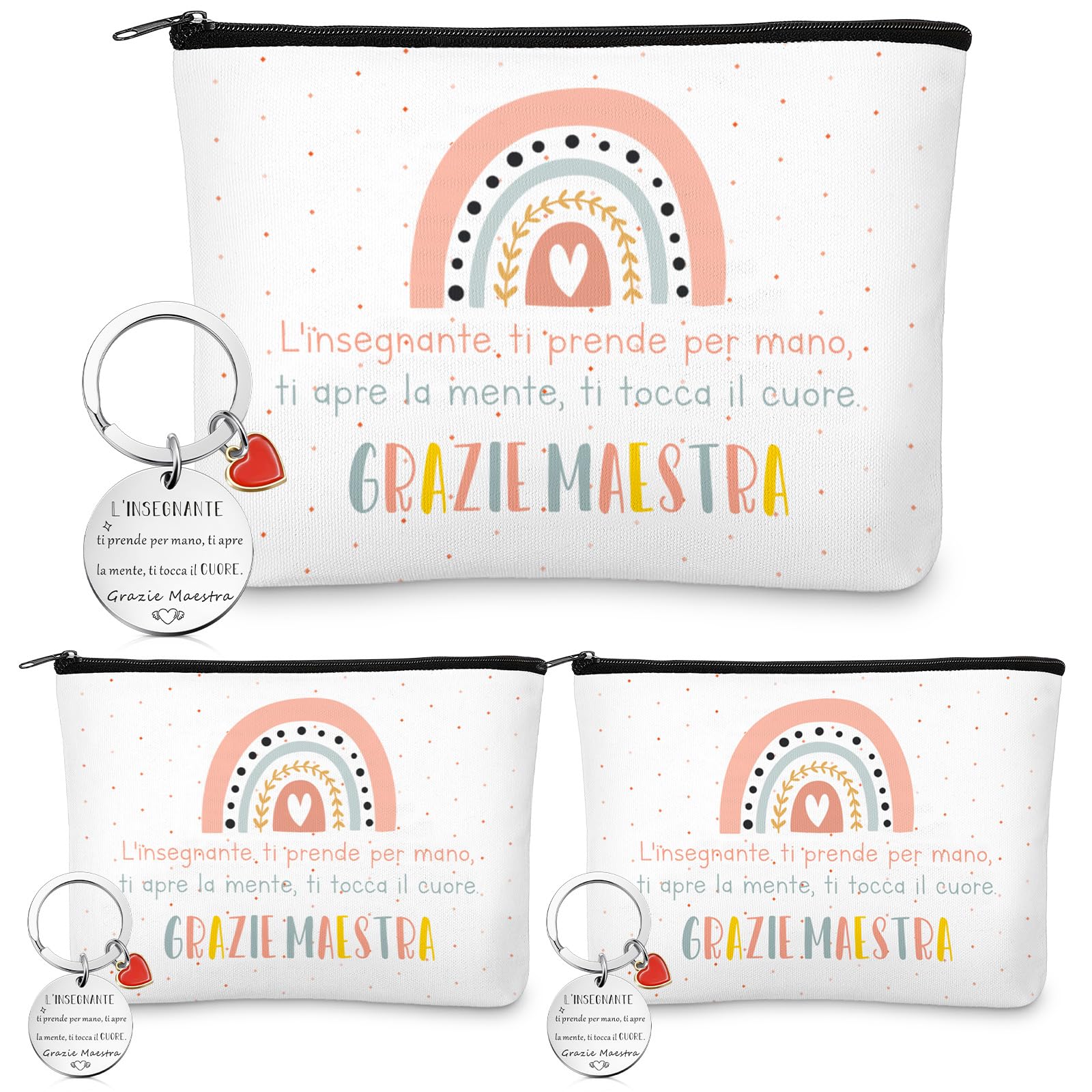 Landical 36 Braccialetti Per Insegnanti - Regali Di Apprezzamento Con Perline Ispirano, Insegno, Amo - Impilabili E Elastici - 2