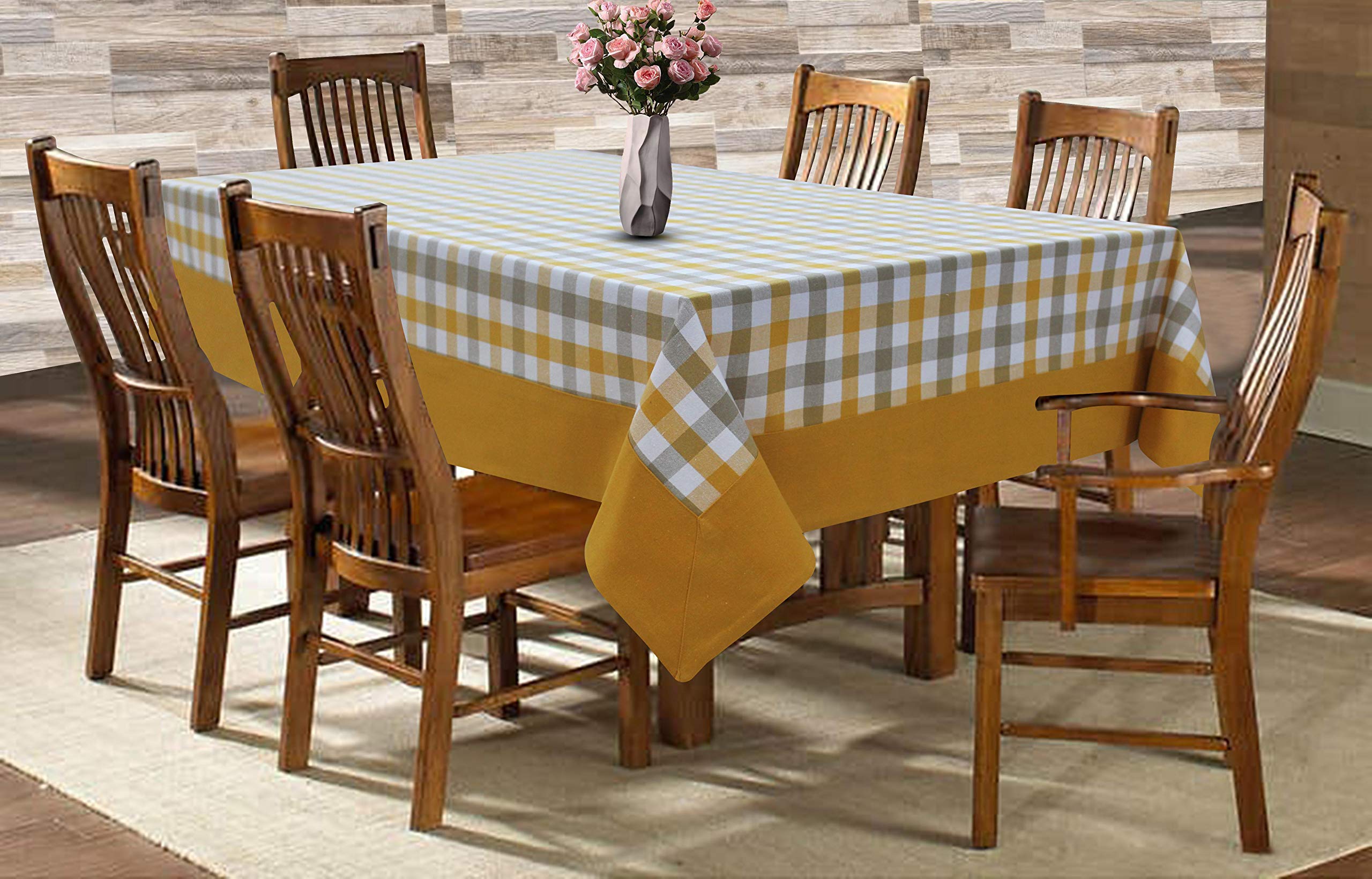 AIRWILL Cotton Checkered Pattern 6 Seater Table Cloth Pack of 1 Pc (Yellow) - Rectangular (B0925MTRYR) Amazon Price History, Amazon Price Tracker