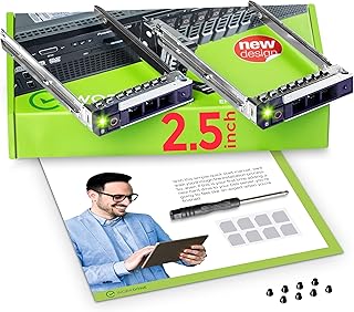 WORKDONE 2-Pack 2.5" Hard Drive Caddy - Compatible for Dell PowerEdge Servers - 14th Gen R340 R440 R540 R640 R740 R740xd R840 R940 R6415 R7415 R7425 - SSD SAS SATA NVMe Tray - Setup Manual
