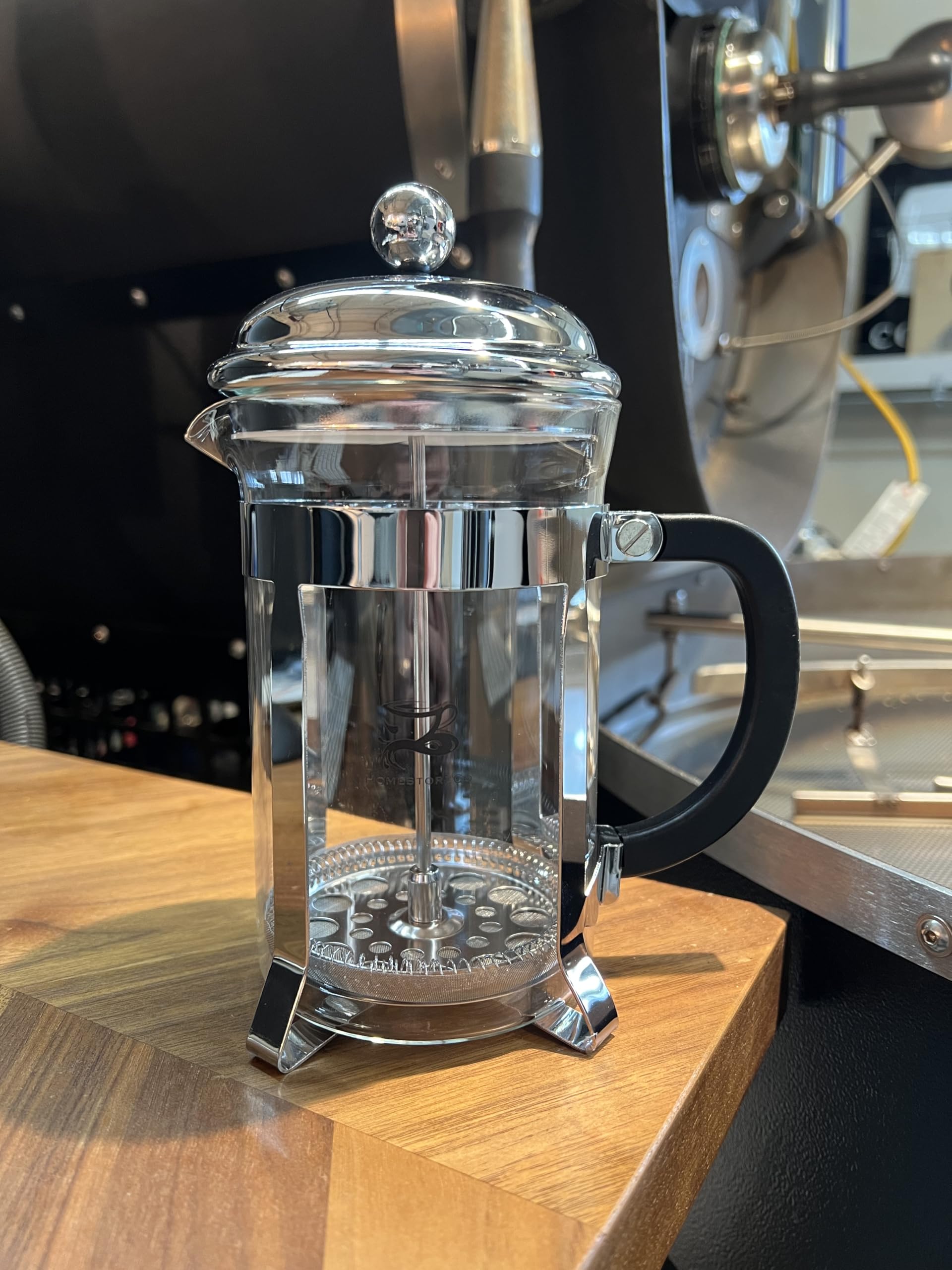 French Coffee Press & Tea Maker Infuser, 6 Coffee Cups, unique Filter Screen, Chrome glass pot