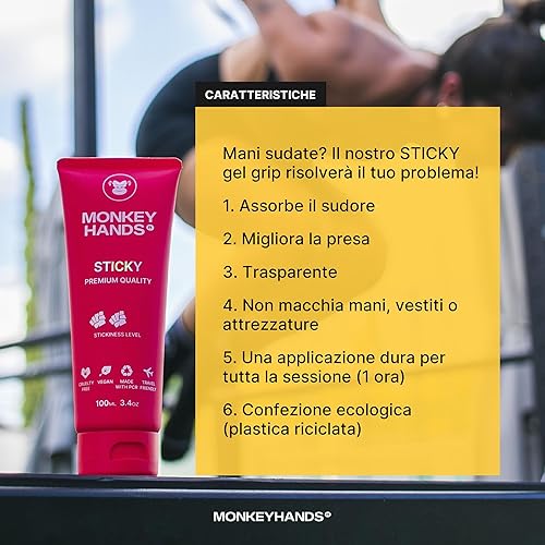 Miniatura 2 de MONKEY HANDS Gel de Agarre MonkeyHands para Pole Dance, Calisthenics, Anillas, Parkour, Gimnasia, Pádel, Tenis y Más - Alto Rendimiento - Amigo