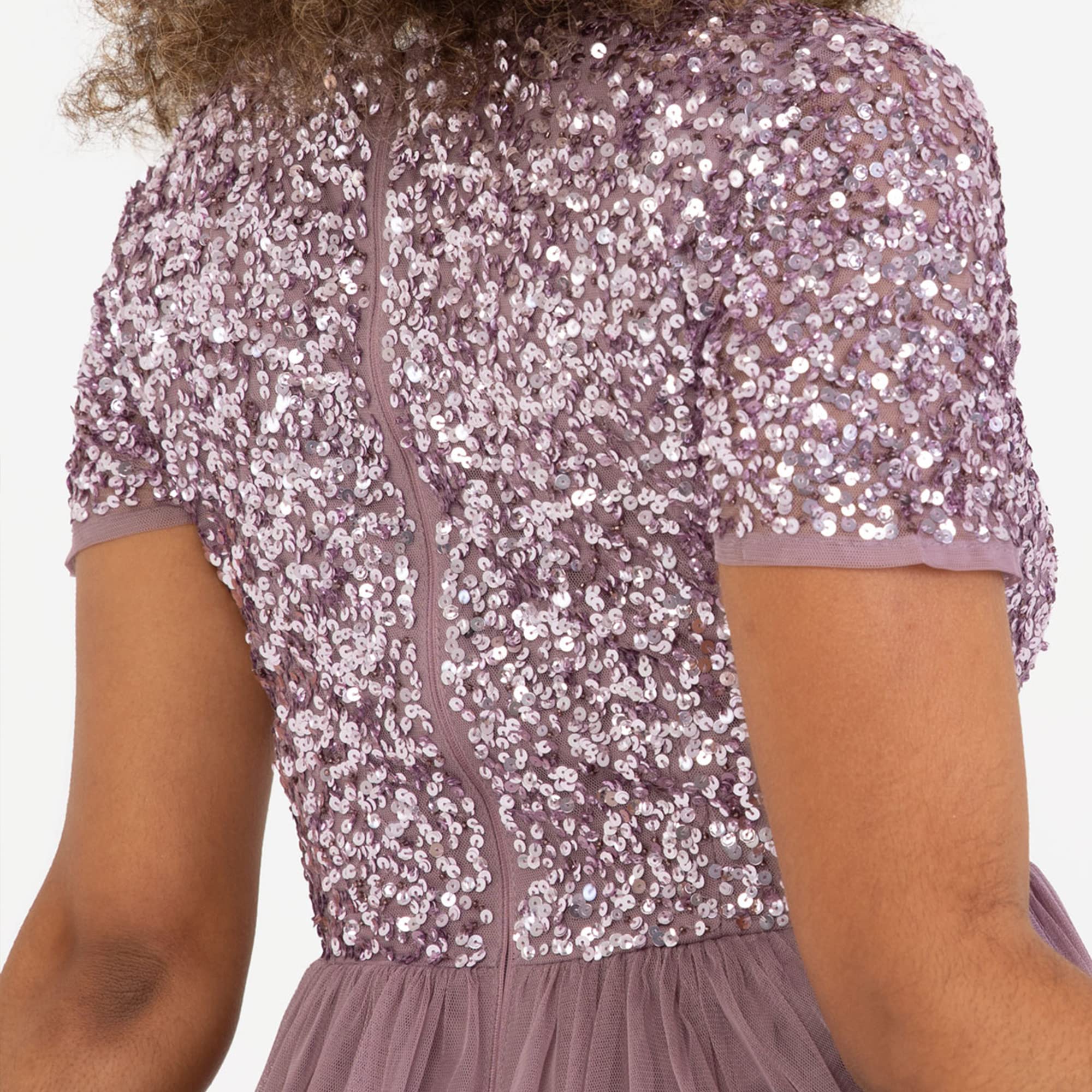 Maya Deluxe Damen Midi-Kleid mit V-Ausschnitt – Bild 5