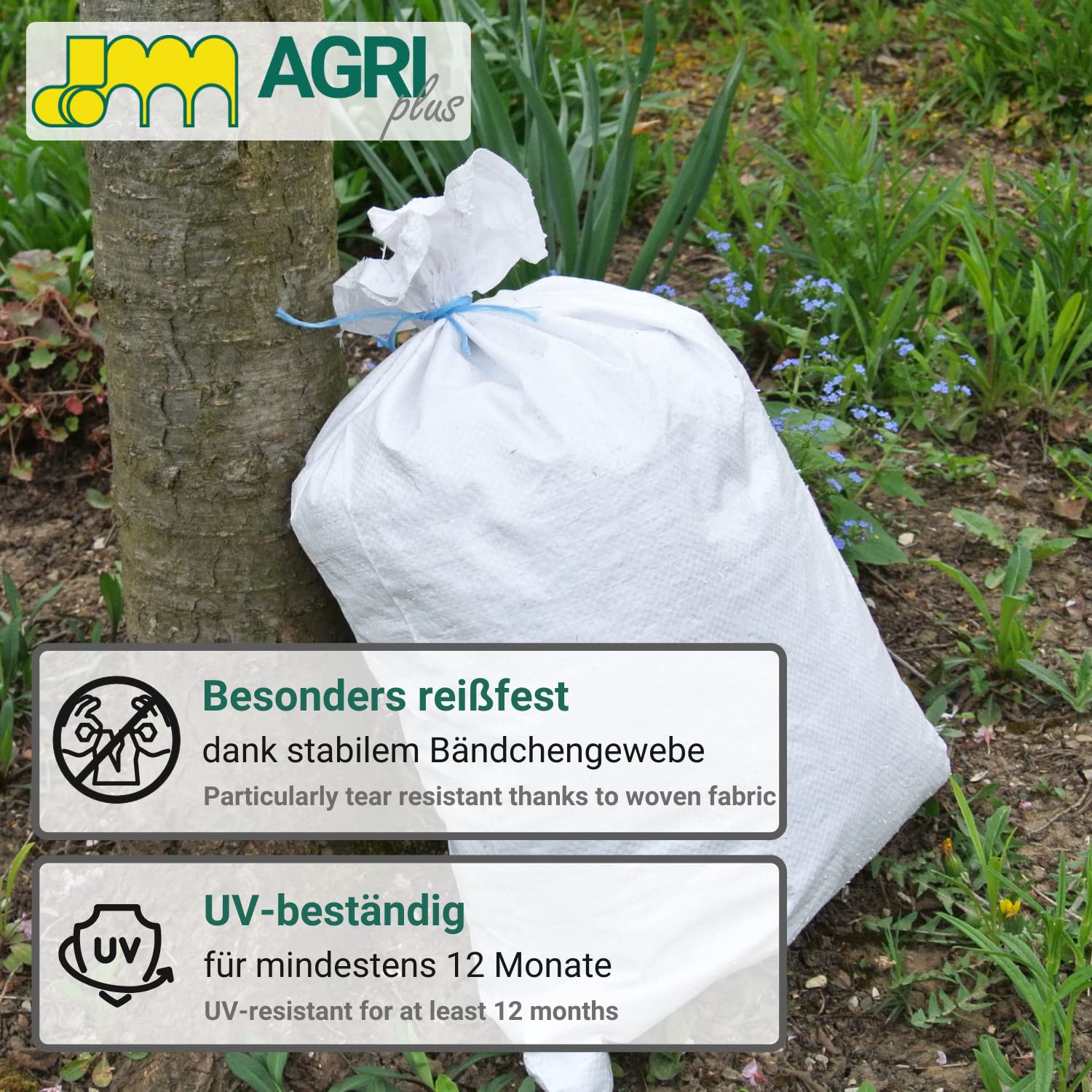 100 sacchetti in tessuto premium, 300 x 600 mm, volume 10 kg, sacchi a nastro, sacchi per cereali, sacchi di sabbia, sacchi da giardino rinforzati, sacchi per legna da ardere, resistenti alla raggi UV
