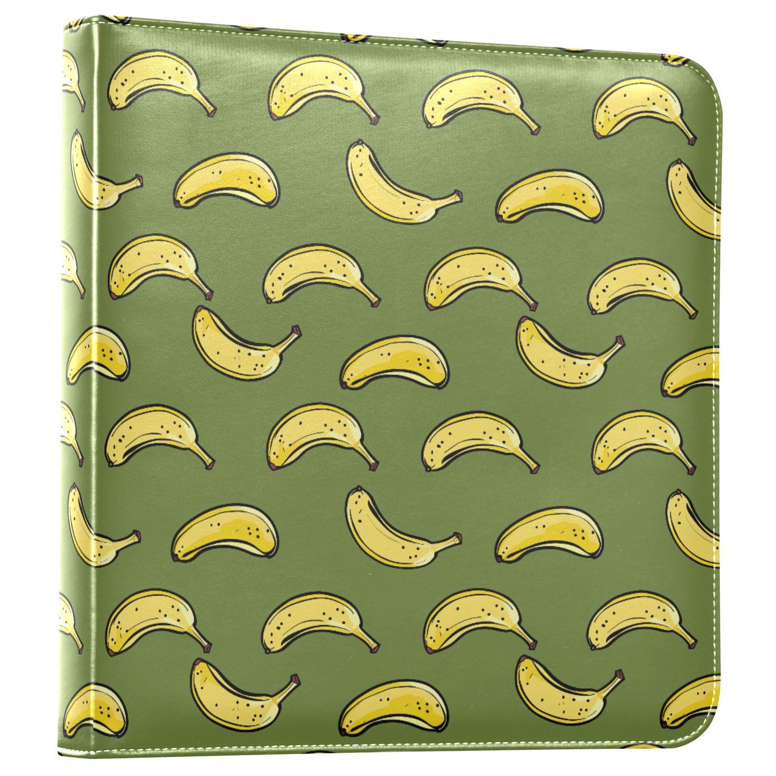 JIPONI Little Mini Banana Large Photo Album, DIY Leather Cover Scrapbook Albums for 4x6 5x7 6x8 Pictures, Self Adhesive Memory Book for Wedding, Baby, Family