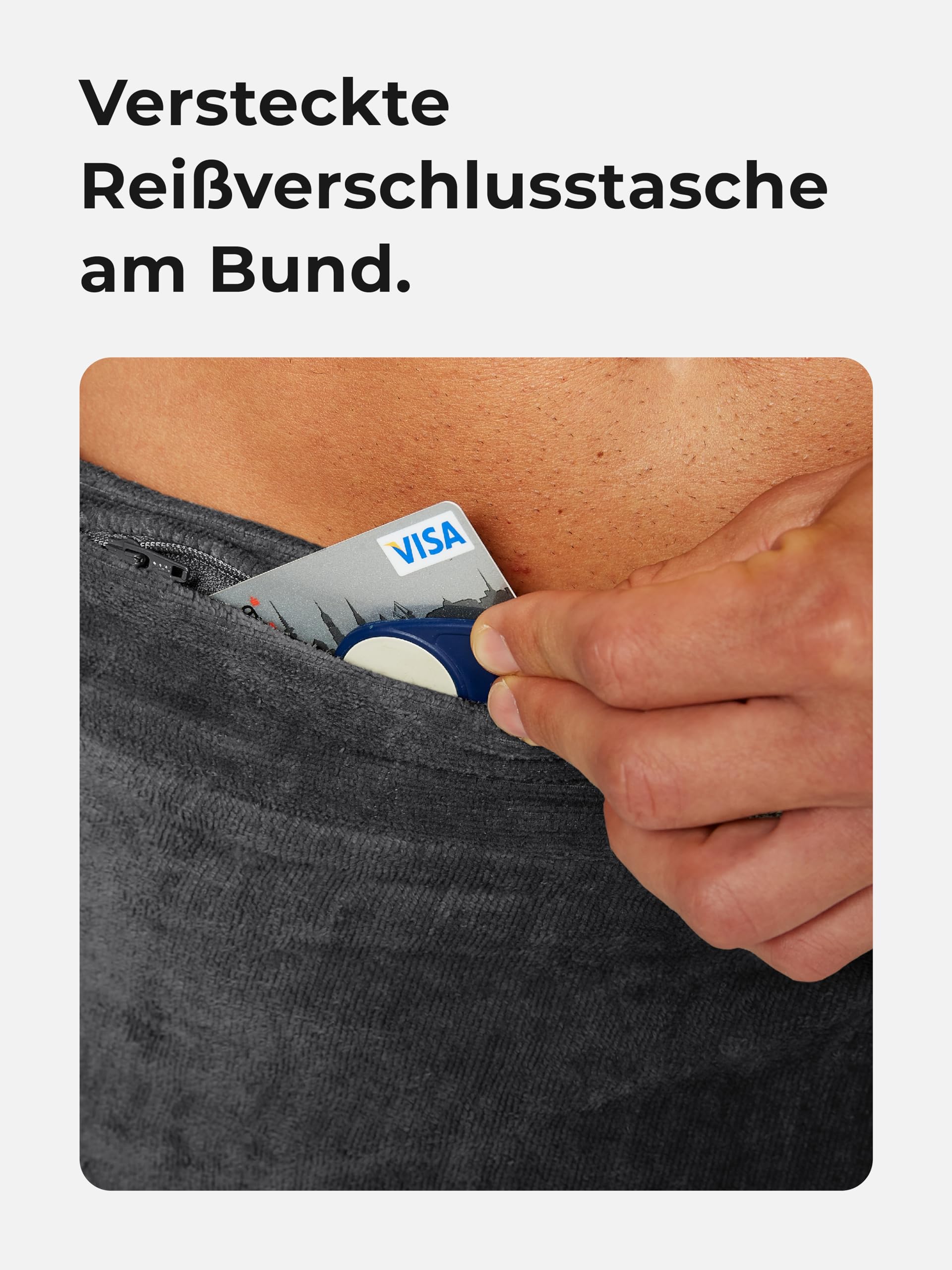 Sowel® Saunakilt Herren L/XL, 100% Bio-Baumwolle, Saunahandtuch mit Klettverschluss, Saunatuch, 60 x 160 cm, Anthrazit/Anthrazit, L/XL