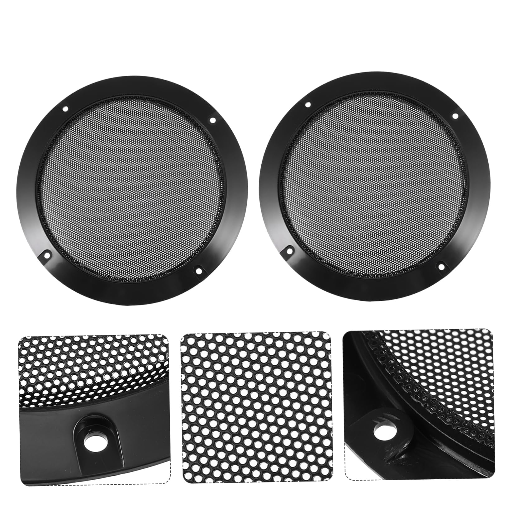 BRIGHTFUFU 2 Pcs 6 Inch Subwoofer Net Speaker Protectors Iron Mesh for Audio Equipment Protection Decorative and Easy to Install for Car and Home