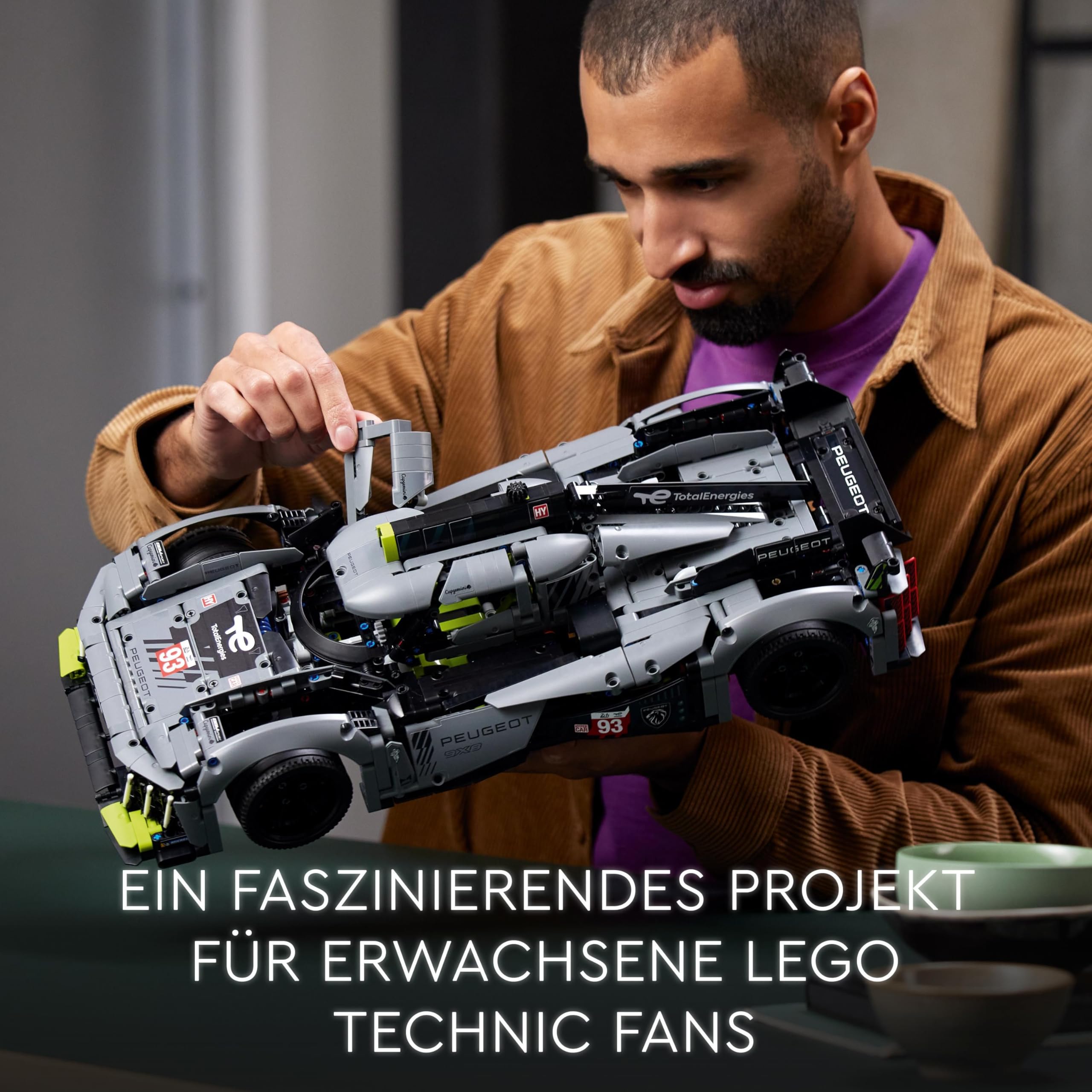 LEGO 42156 Technic Peugeot 9X8 24H Le Mans Hybrid Hypercar, legendärer Rennwagen, Modellauto-Bausatz für Erwachsene, Maßstab 1:10, Motorsport-Auto Sammlerstück für Fortgeschrittene