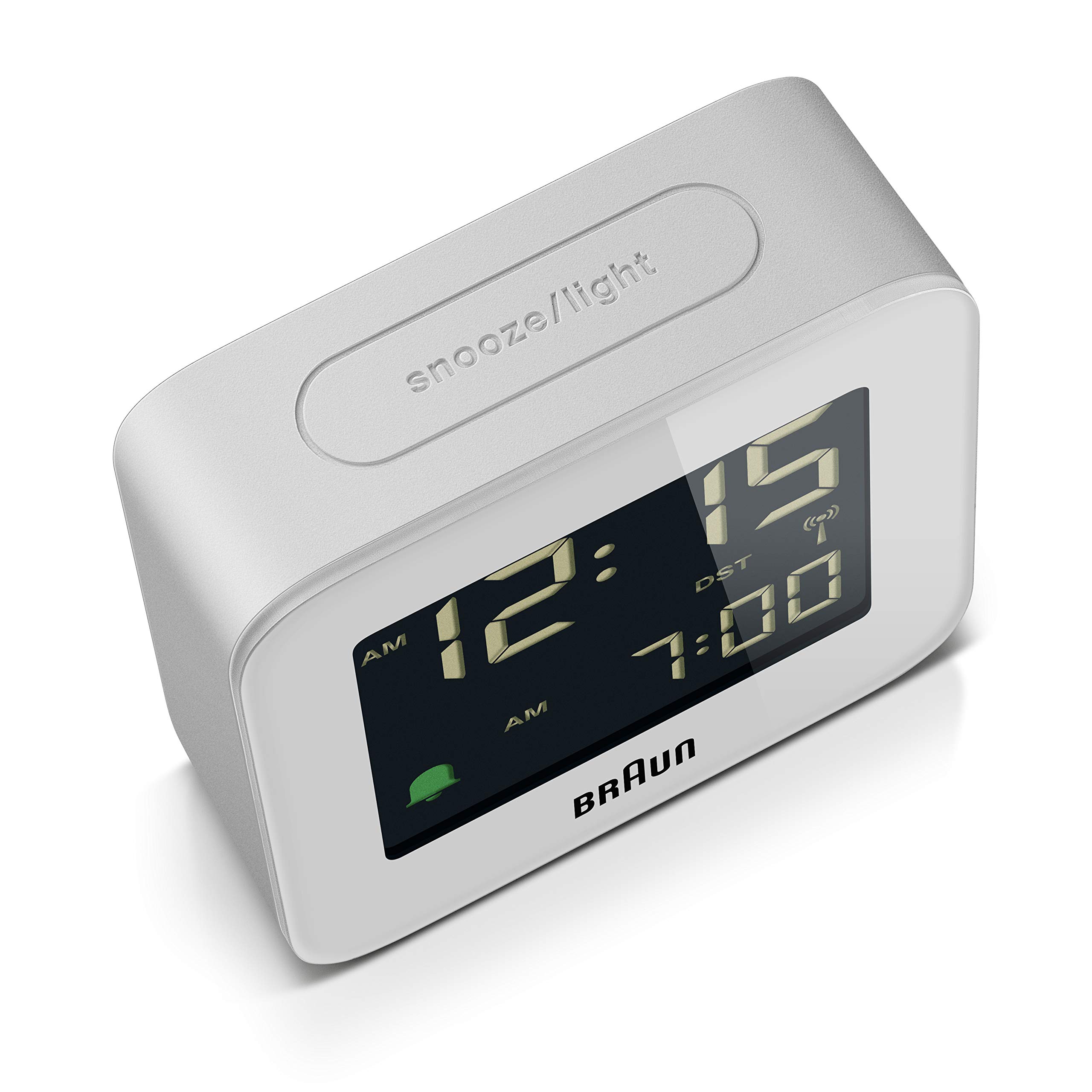 Braun Digitale Radiogestuurde Reiswekker Voor Midden Europese Tijdzone Dcf Met Snooze Compact Formaat Negatief Lcd Scherm Quick Set Crescendo Beep Alarm In Grijs Model Bc08g Dcf 663582224