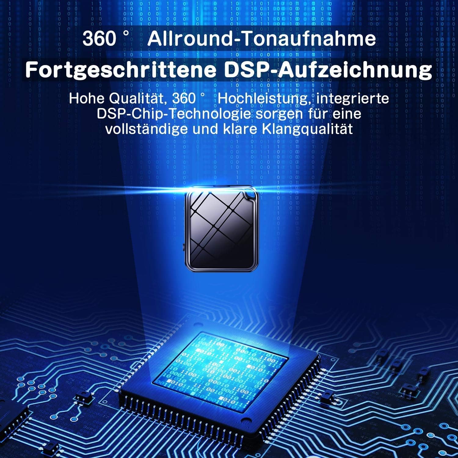 Mini Diktiergerät, TDW Mini Aufnahmegerät 16GB Diktiergerät mit Mikrofon Stimmenaktivierung Klein Abhörgerät Voice Recorder für Aufzeichnung Vorlesung Treffen Interview, Schwarz (16, GB)