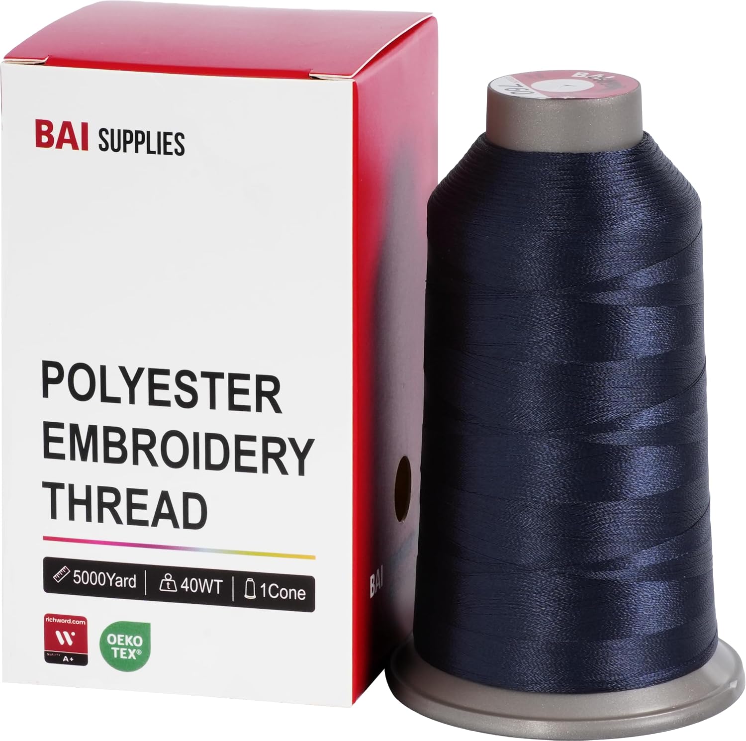 BAI Polyester Embroidery Machine Thread 5000 Yards Midnight Navy+760