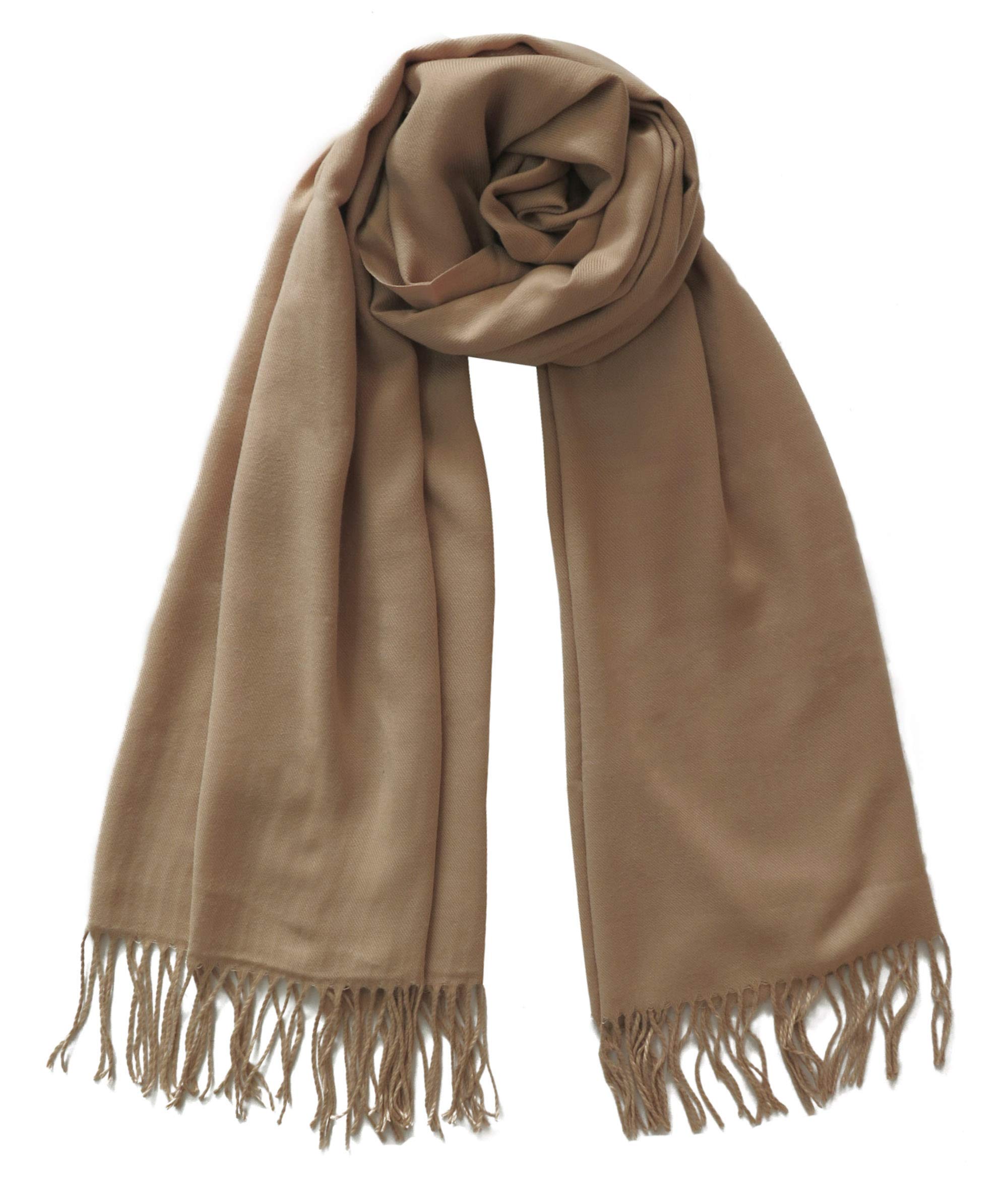 Lina & Lily Women's Pashmina Scarf Shawl Wrap (Camel)(Size: One Size)
