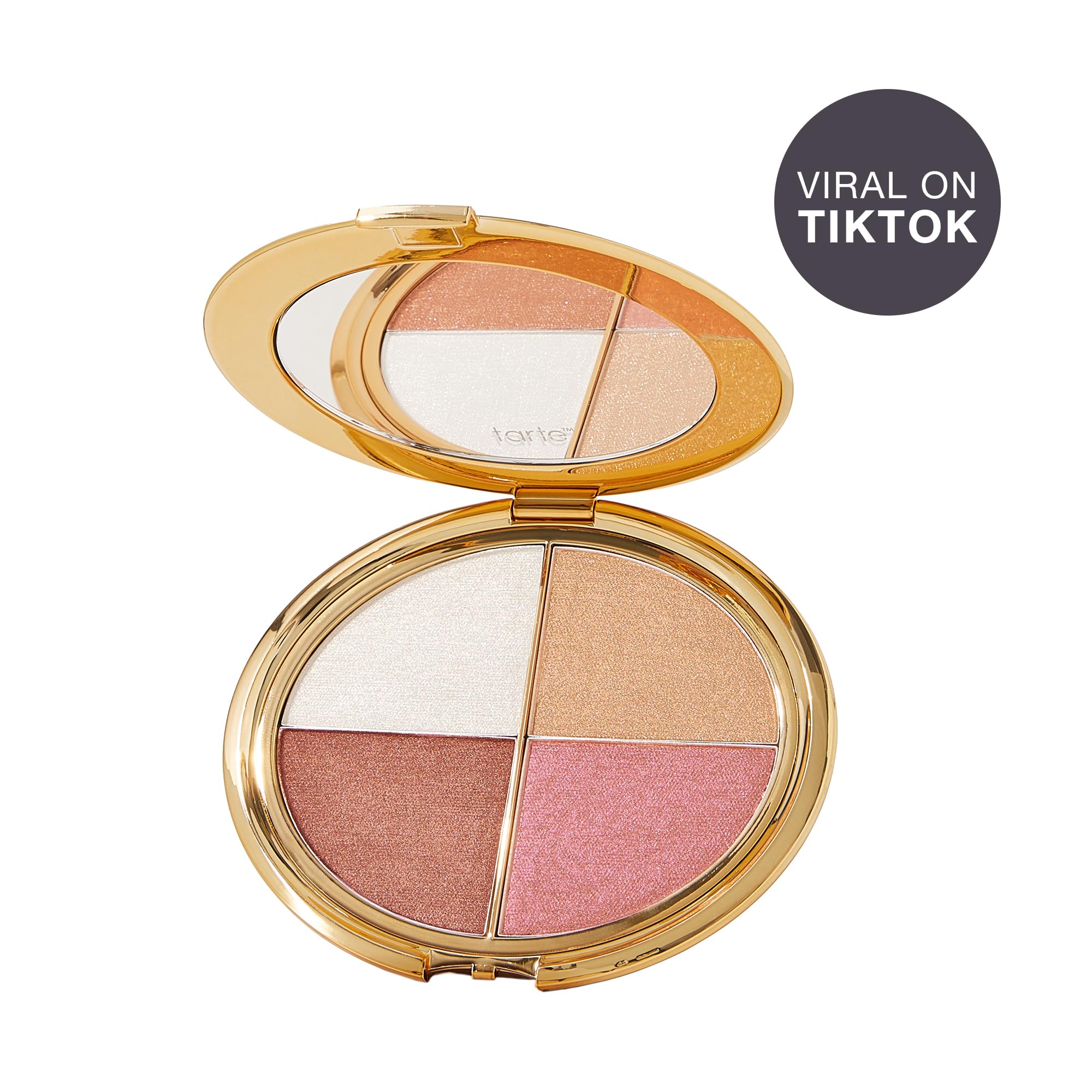 tarte glow wardrobe highlighting eye & cheek palette – Highlighter, Blush, Bronze & Eyeshadow All-in-One Face & Eye Viral Makeup for Everday Radiant Blendable Glow, Vegan & Cruelty Free, full size - 3