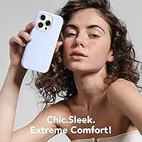 Vista 226 de GONEZ Funda de silicona para iPhone 15 Pro Max, compatible con Magsafe, protector de cámara + protector de pantalla, forro de microfibra suave Negro