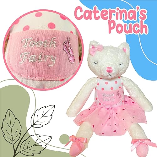 Miniatura 5 de Caterina - Almohada de hada de dientes de gato para niñas, muñeca de hada de dientes de bailarina