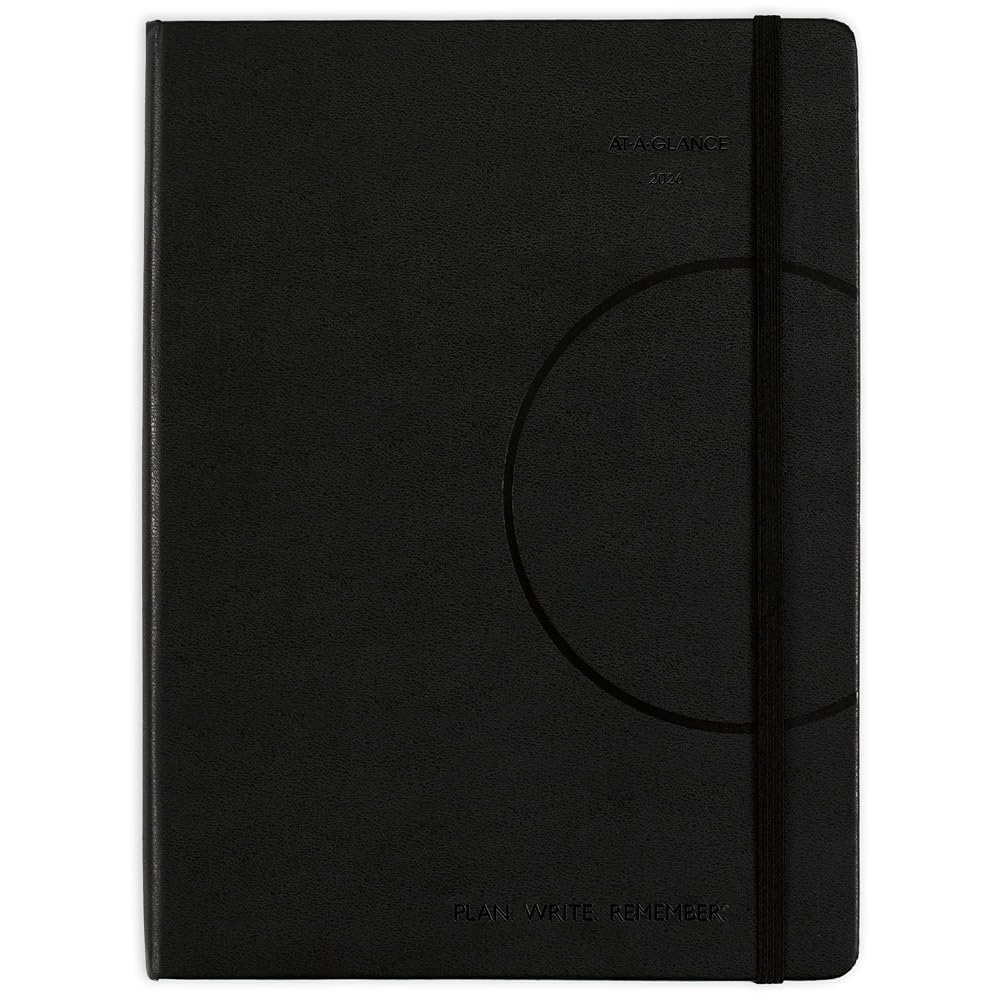 AT-A-GLANCE 2026 Appointment Book Planner, Weekly & Monthly, 7.5" x 10", Large, Plan. Write. Remember., Casebound, Black (7069500526)