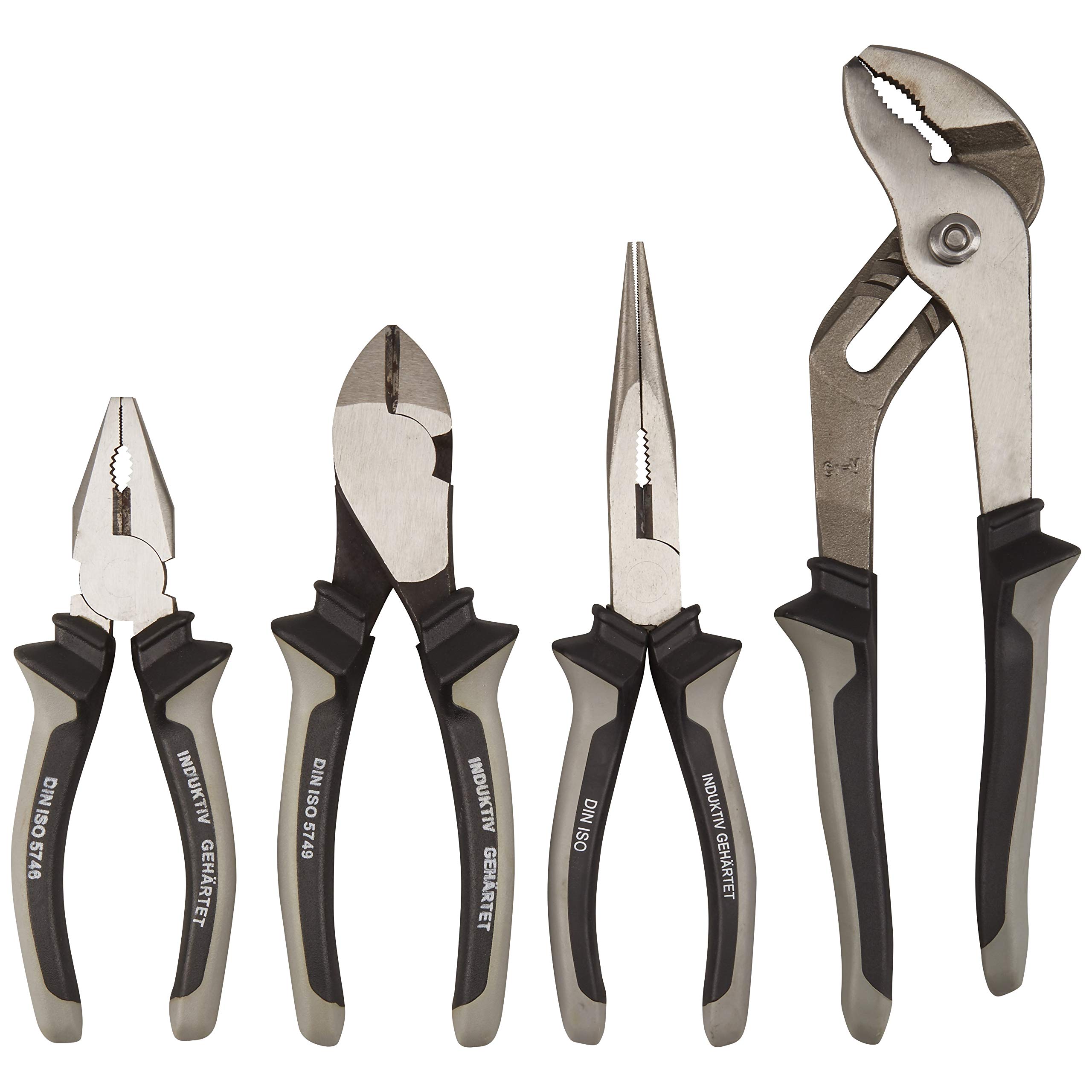 Universele gereedschapset | 4-delig | Combinatietang - Waterpomptang - Telefoontang - Punttang.