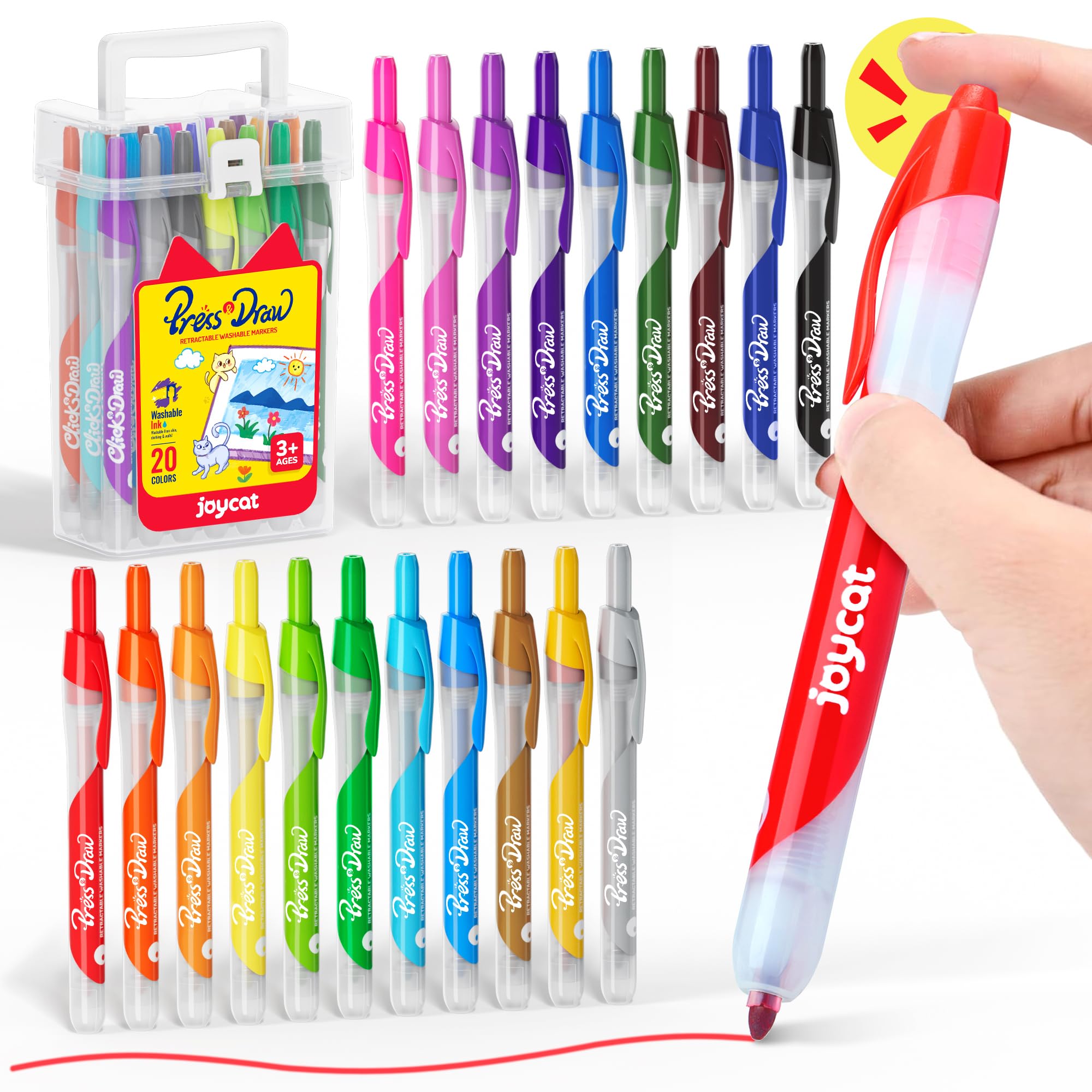 Amazon.com: JoyCat Click & Draw Washable Markers for kids with