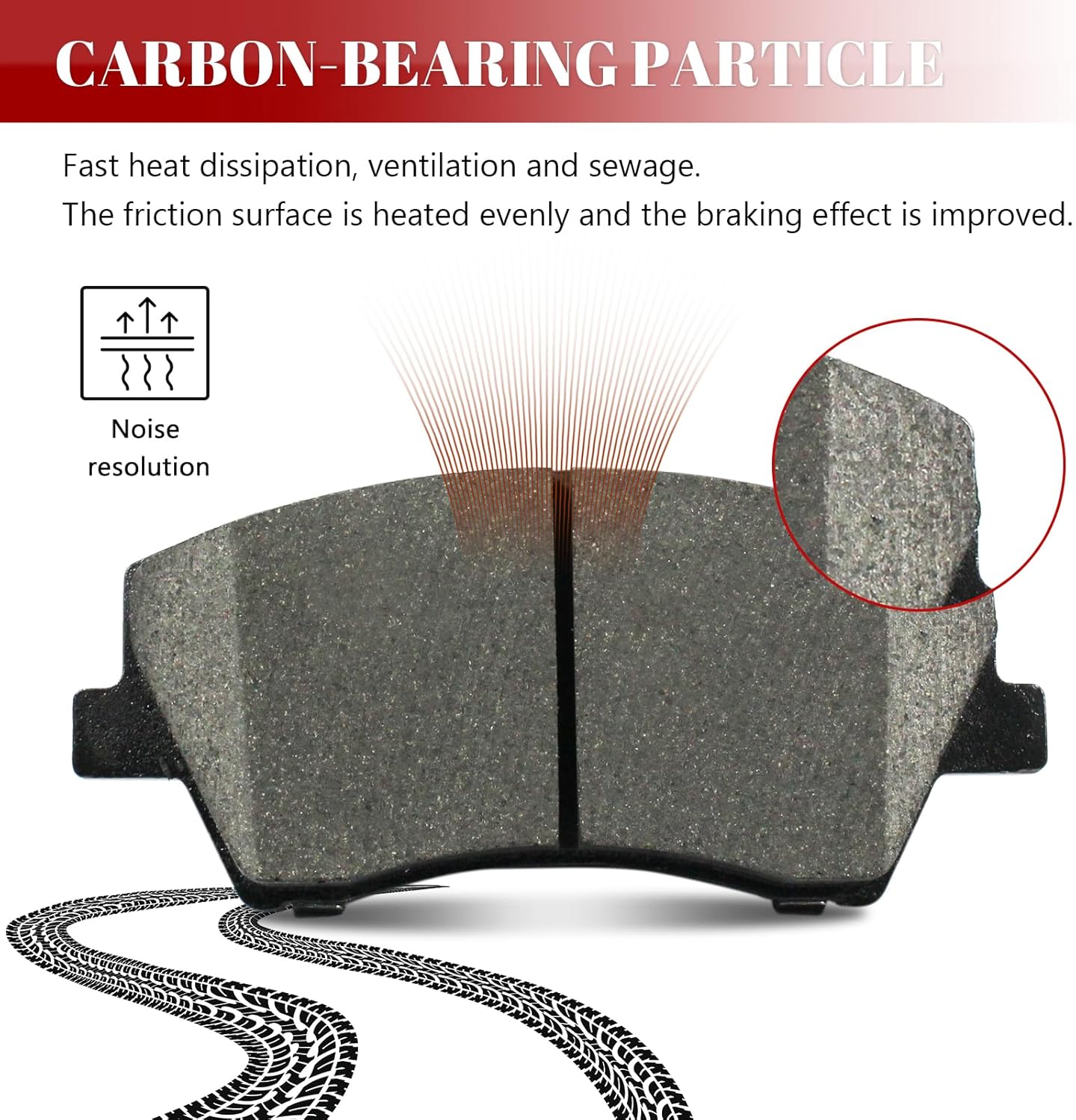 Ceramic Disc Brake Pads Set Front and Rear Replacement for Hyundai Elantra 2017 2018 2019 2020 2.0L Engine