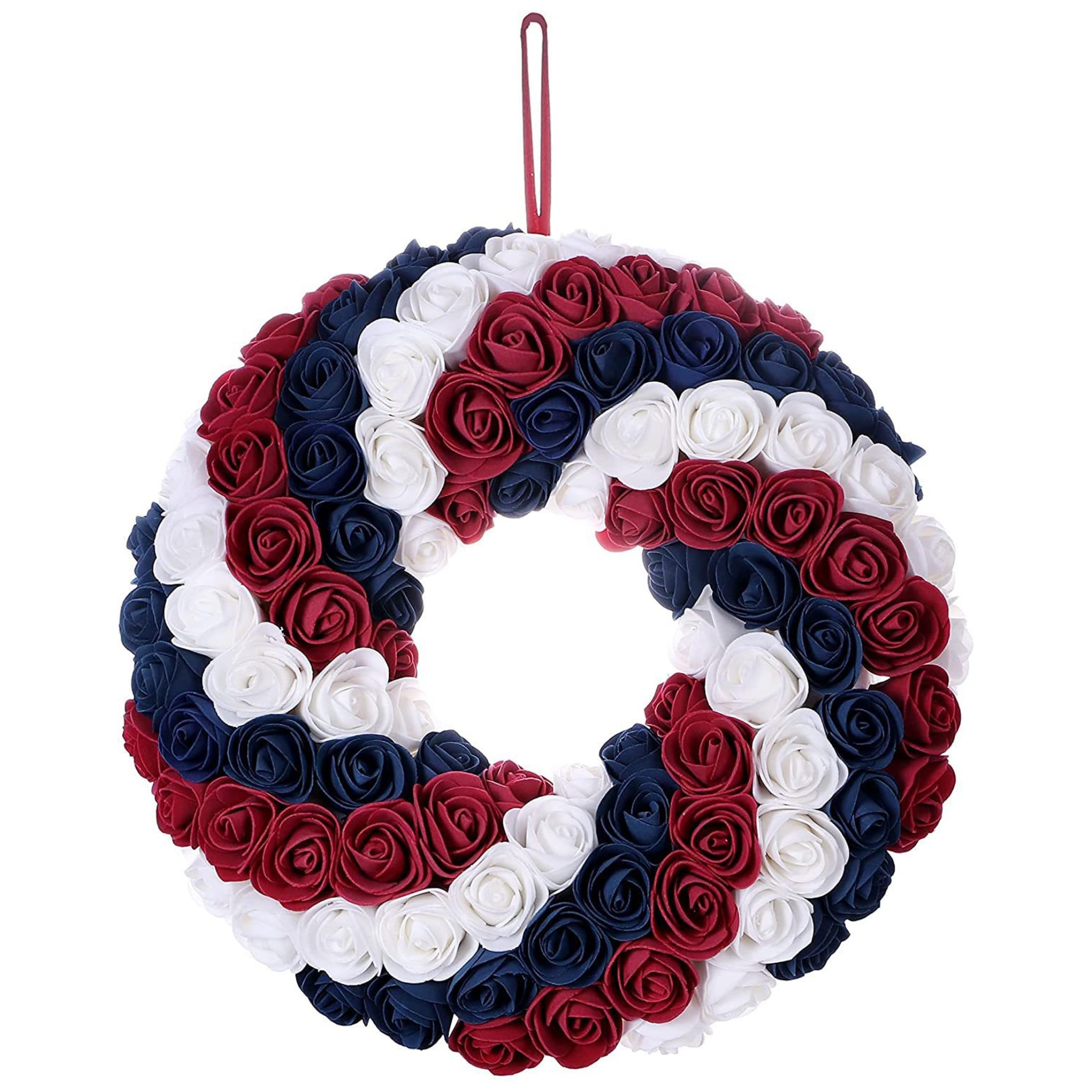 Neptuiby Eagle Wreath, Patriotic Eagle Wreath for Front Door, Red White Blue 4th Of July Decor, 15 Inch.