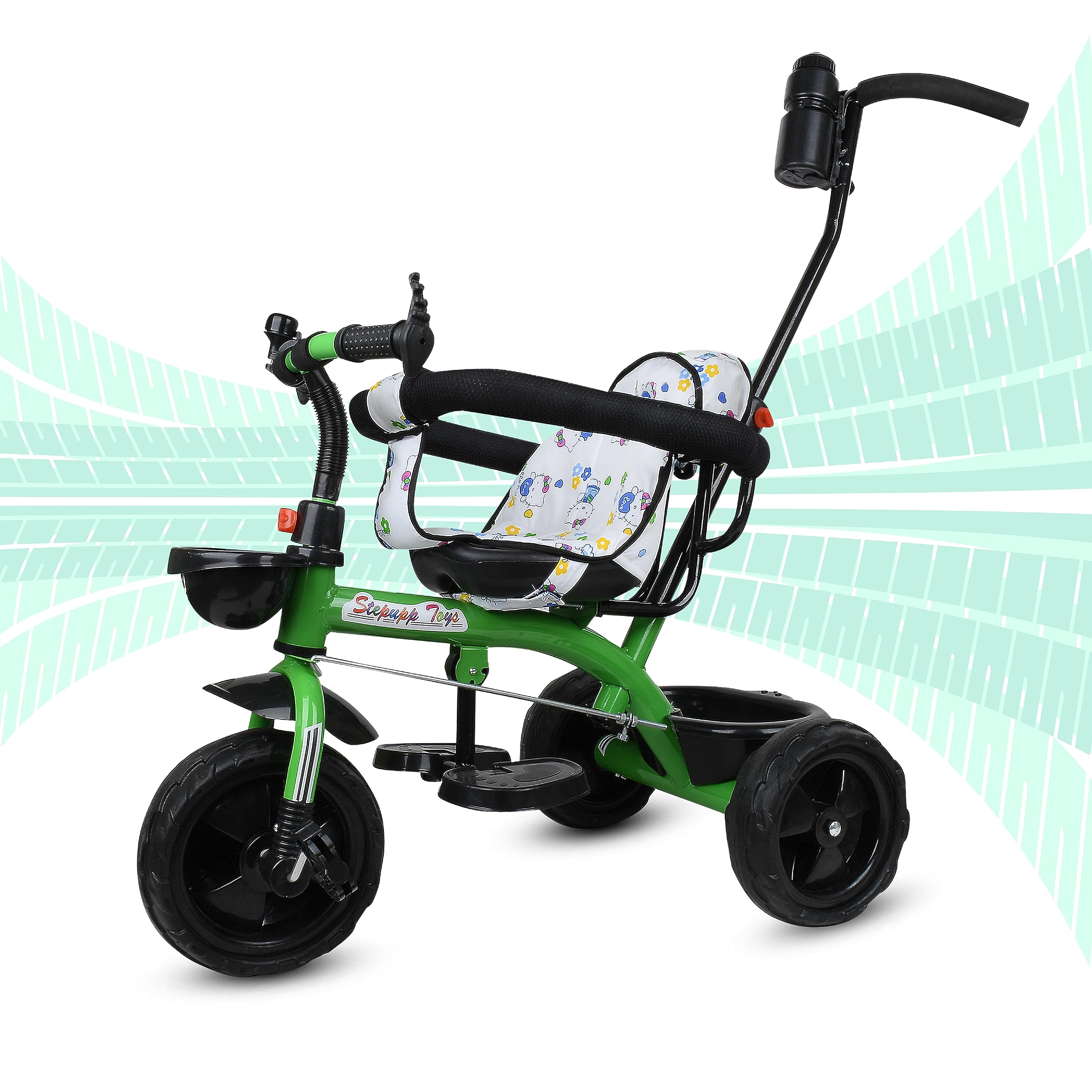 FLAMMABLE Tricycle Plug N Play Kids/Baby Tricycle with Parental Control, Cushion seat and Safety Guard Rail for Boys/Girls/Carrying Capacity Upto 30kgs ST 04 (Green) (B0CBX7GVLN) Amazon Price History, Amazon Price Tracker