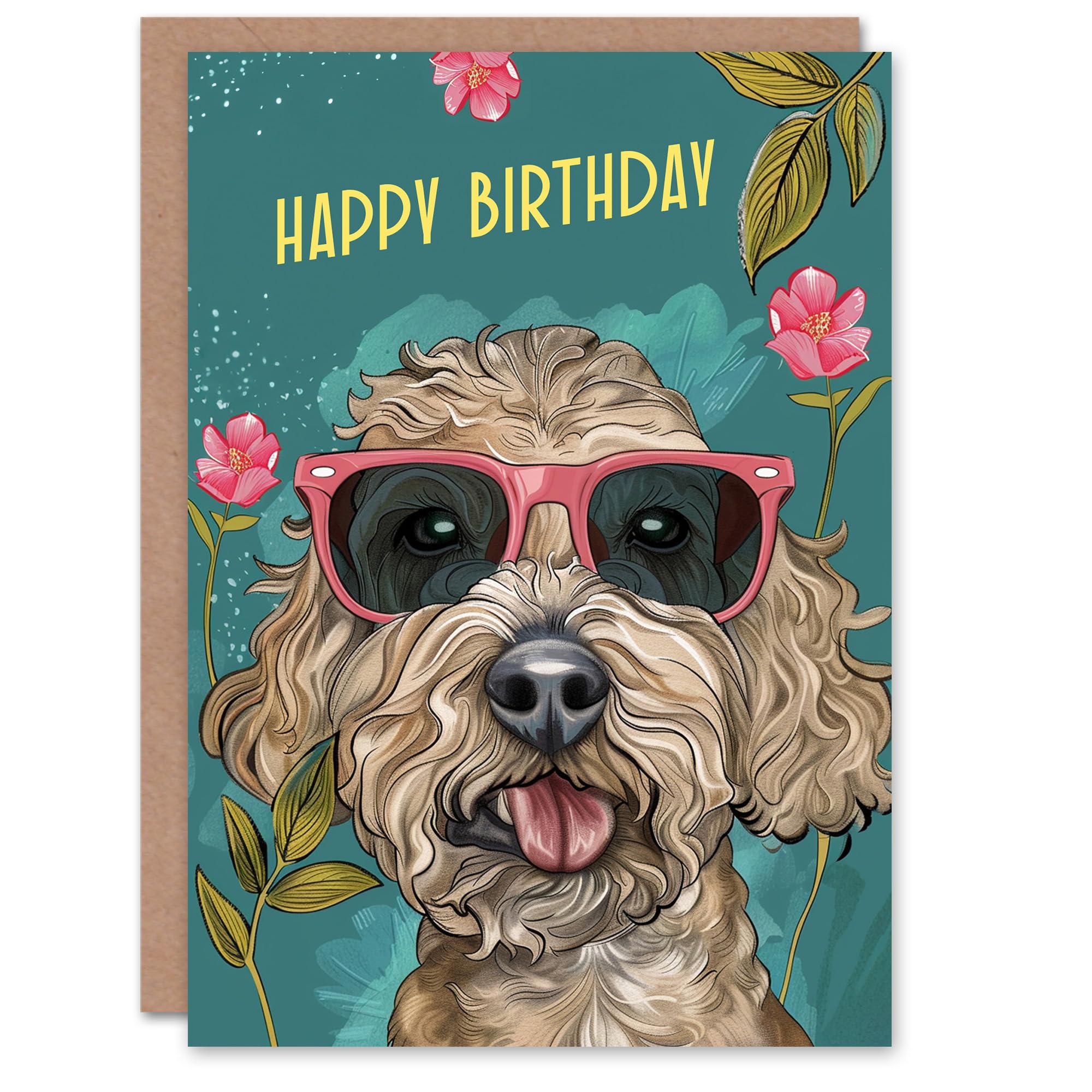 Artery8 - Birthday Card - Cockapoo Dog Lover - Green