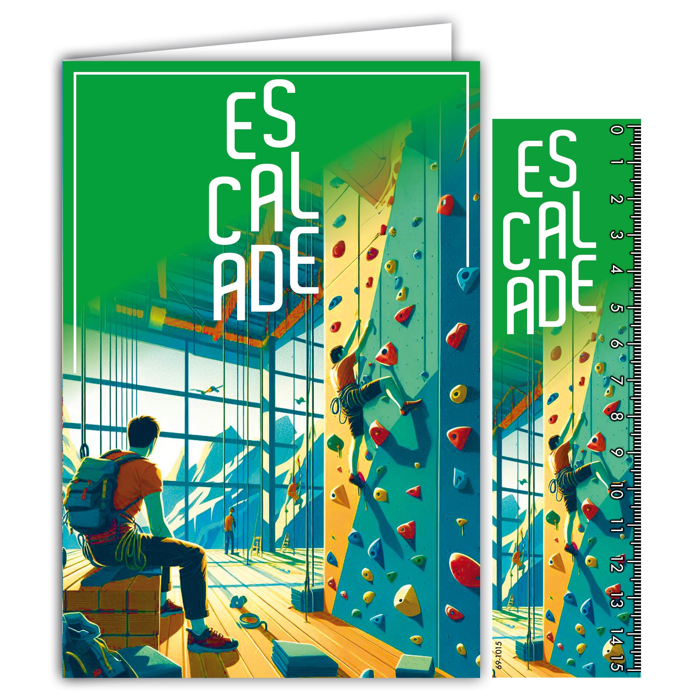 AFIE 69-1015 Sports Climbing Card with Envelope 12 x 17.5 cm for Athlete Climber Champion Speed or Block and Difficulty – Passion Sports Collection – Made in France