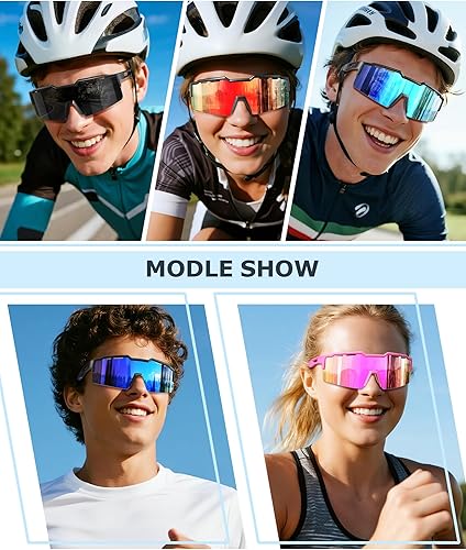 Miniatura 2 de KALIYADI Gafas de sol deportivas polarizadas para hombre, ciclismo, soles gafas de sol ligeras para correr, protección UV400, golf, pesca