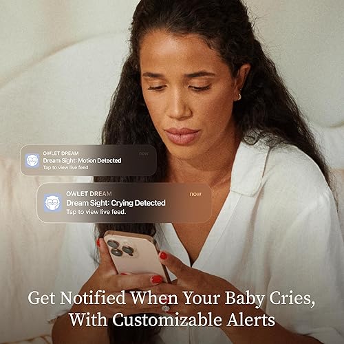 Miniatura 4 de Owlet Dream Sight (Gen 3) Monitor inteligente de video para bebés  Cámara HD 2K con visión nocturna  Detecta llanto, movimiento y temperatura