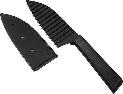 Kuhn Rikon 26701 Rikon Colori Krinkle Cut Garnish Knife, Black, 1