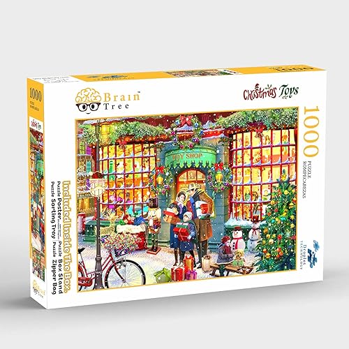 Miniatura 2 de Brain Tree - Rompecabezas de 1000 piezas de juguetes de Navidad para adultos rompecabezas con 4 bandejas de clasificación de rompecabezas cada pieza